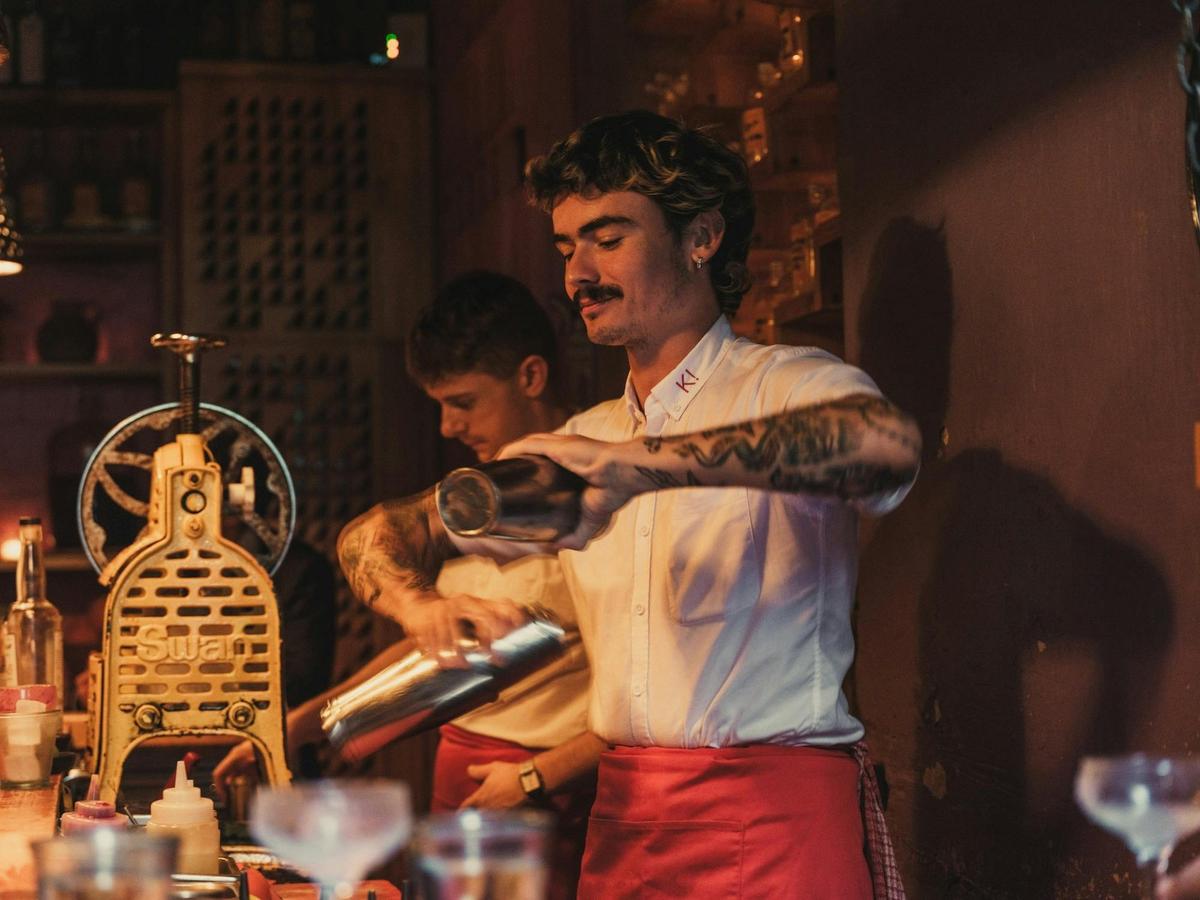 Behind the bar at Cantina OK!