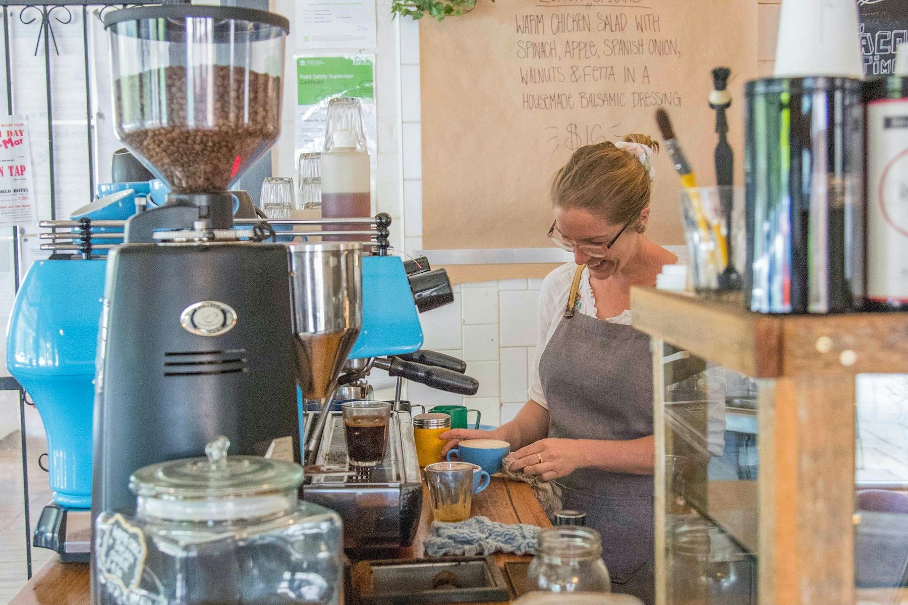 Locally roasted coffee at Candelo Cafe