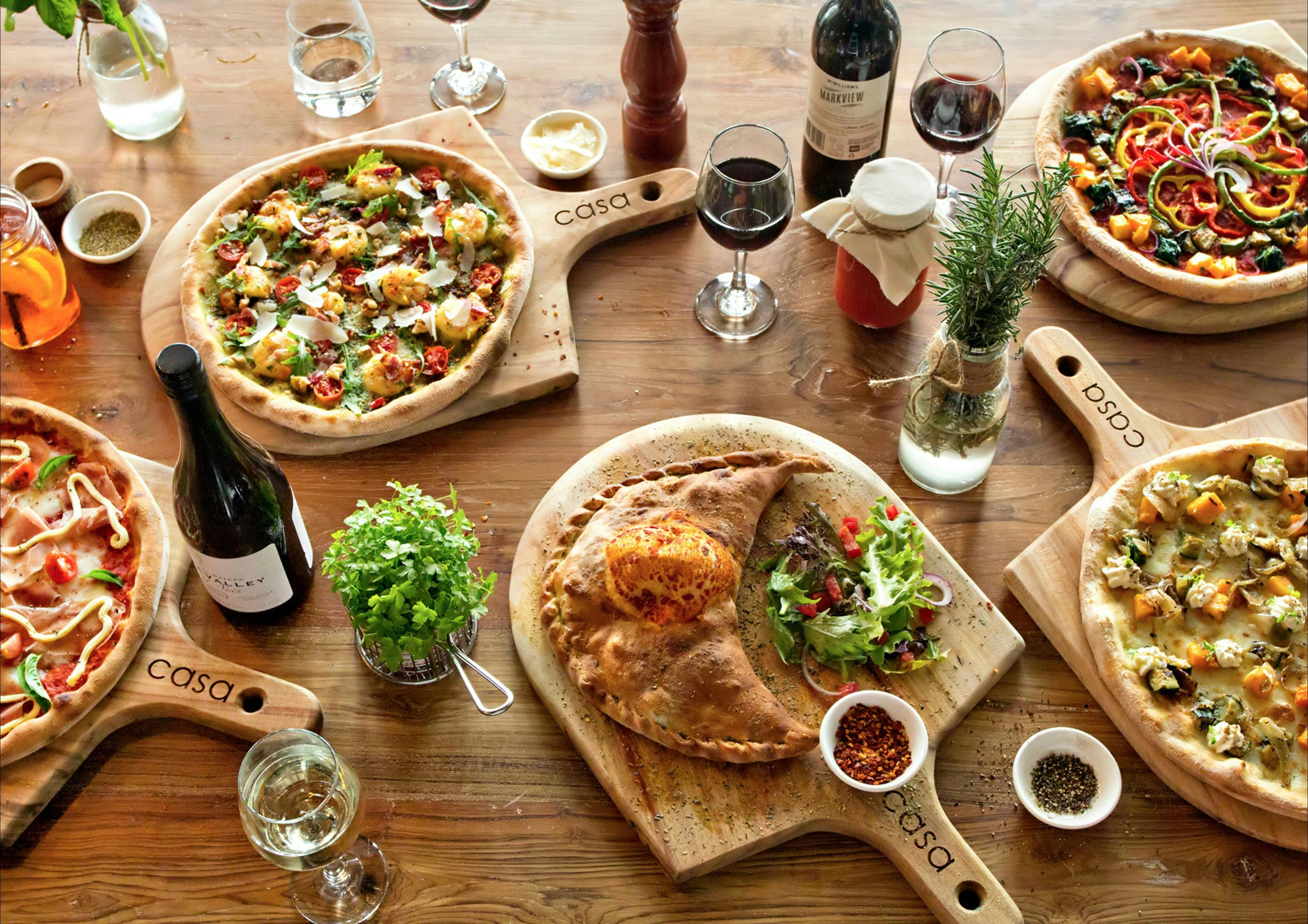 Traditional Wood fire pizzas