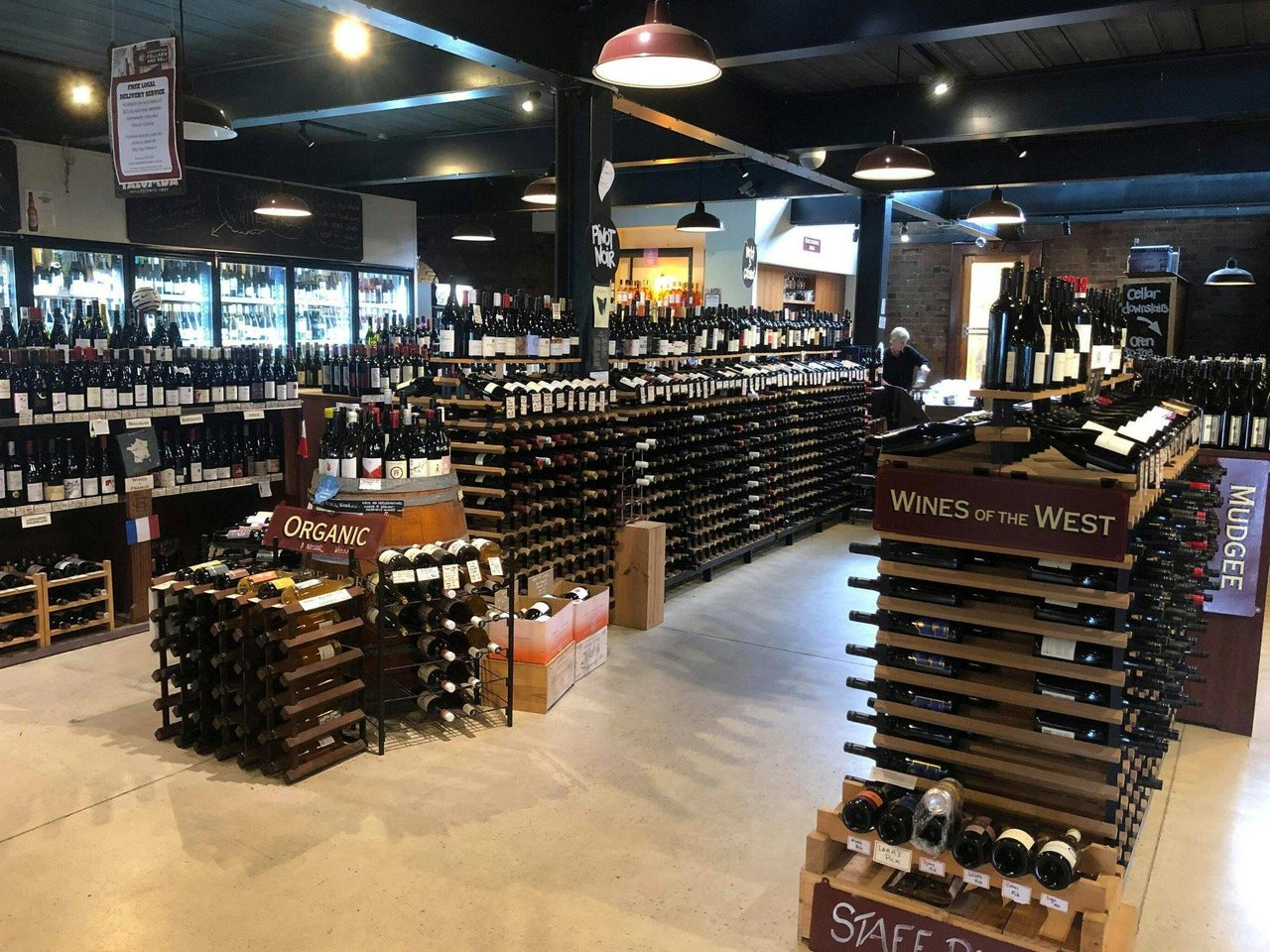 Local, regional, national and international wines available