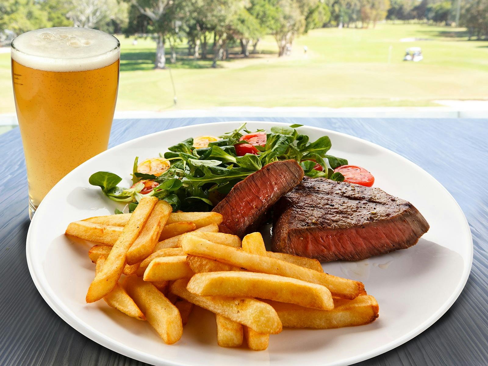 Dine on the outdoor deck