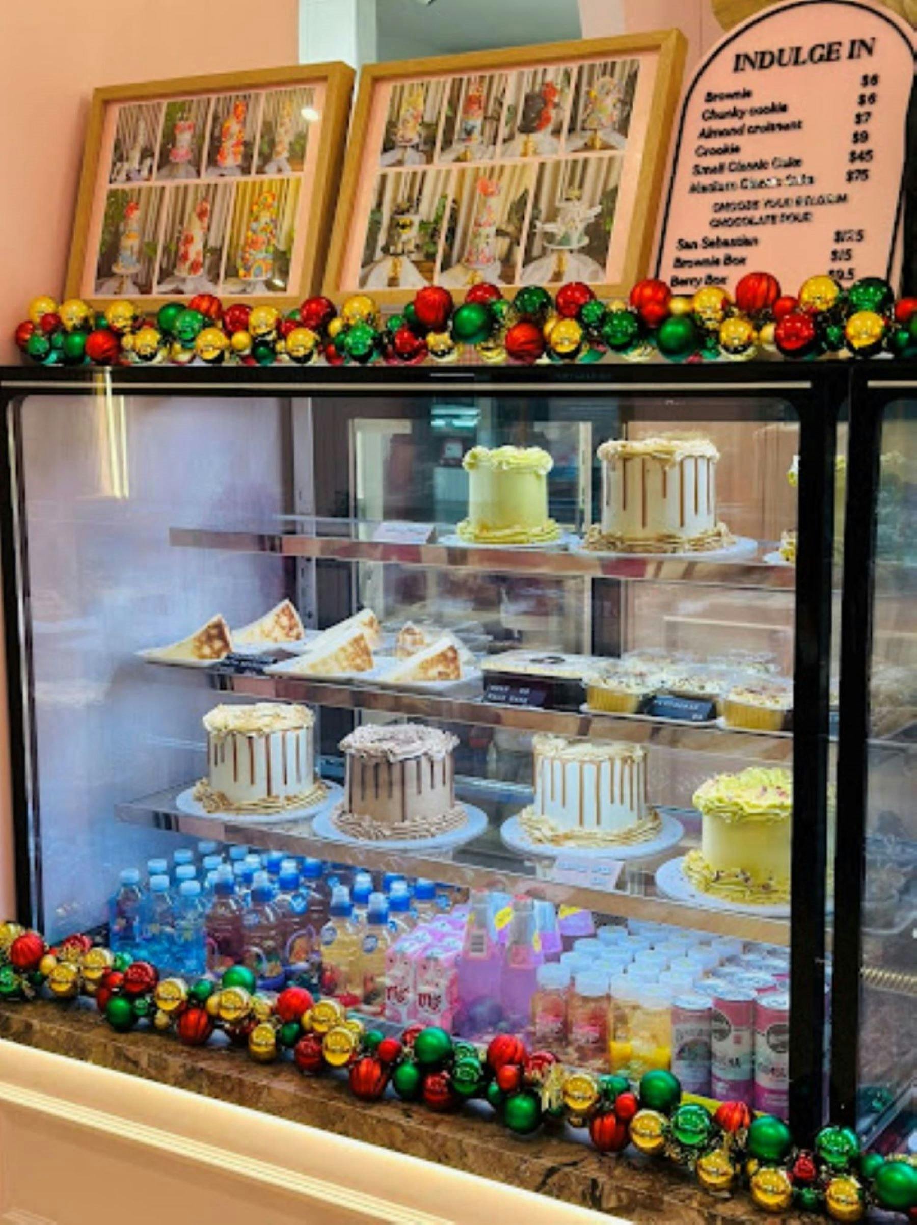The counter window at the CCT Sydney Cake Shop