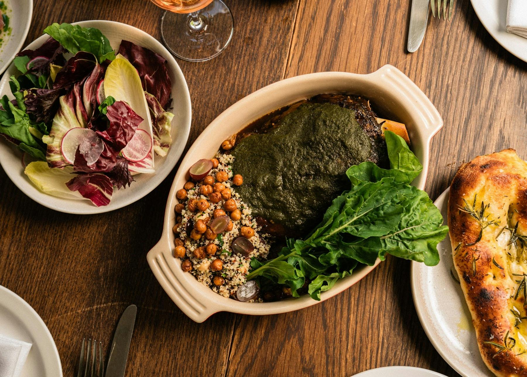 Lamb shoulder in sharing dish