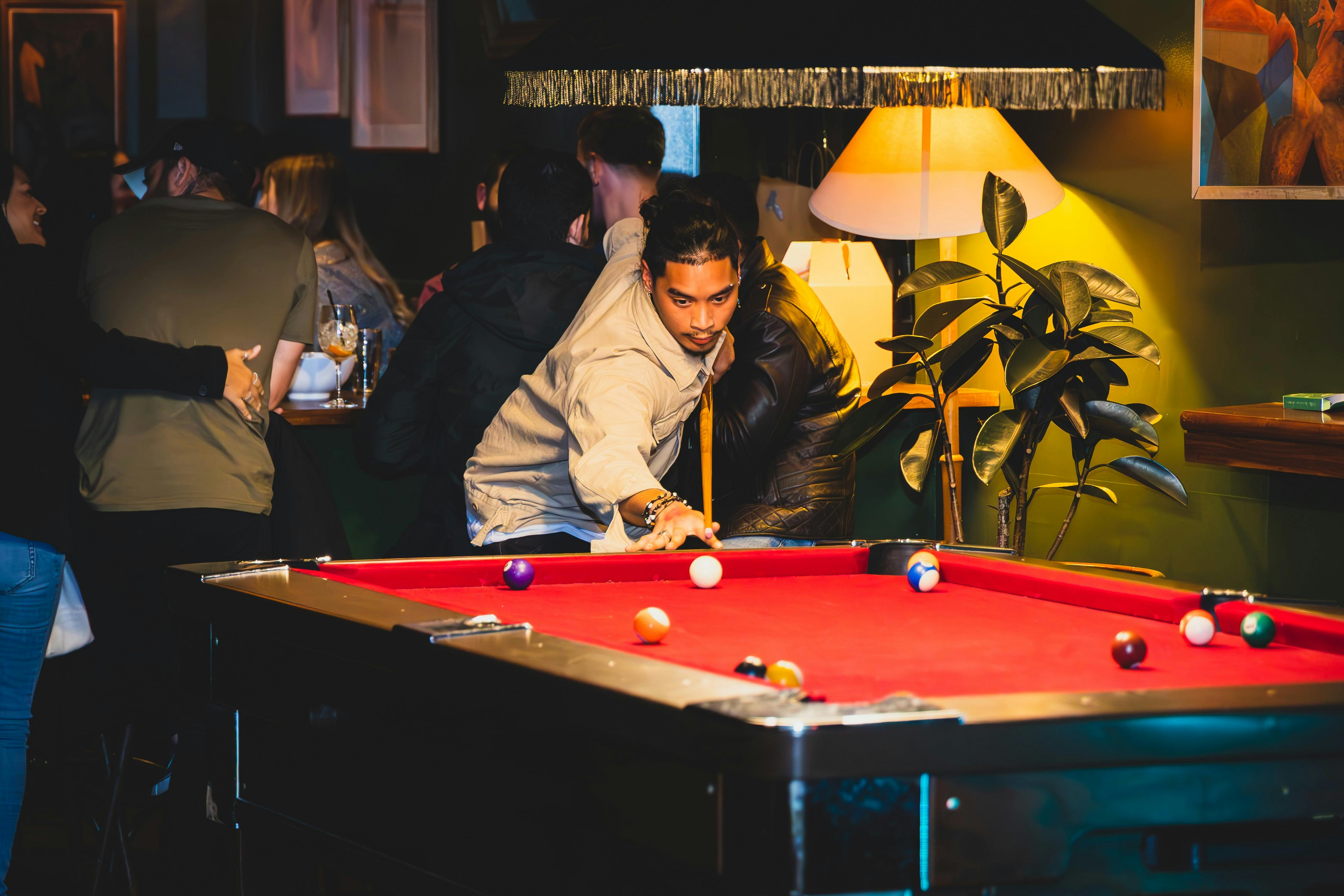 Man playing pool