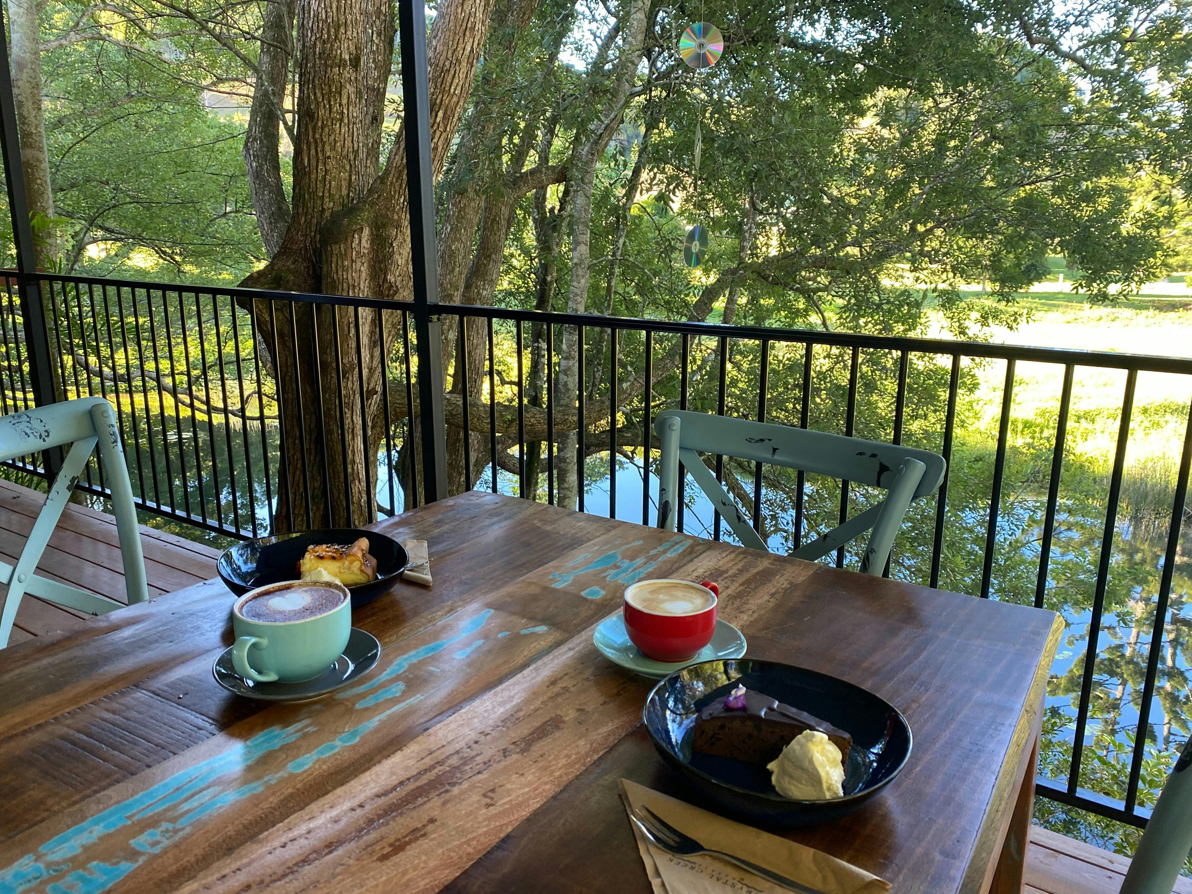 Dine overlooking Crystal Creek