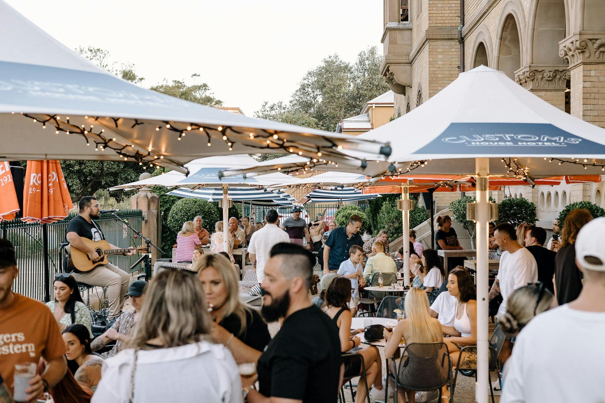 Live music in our Harbour view beer garden