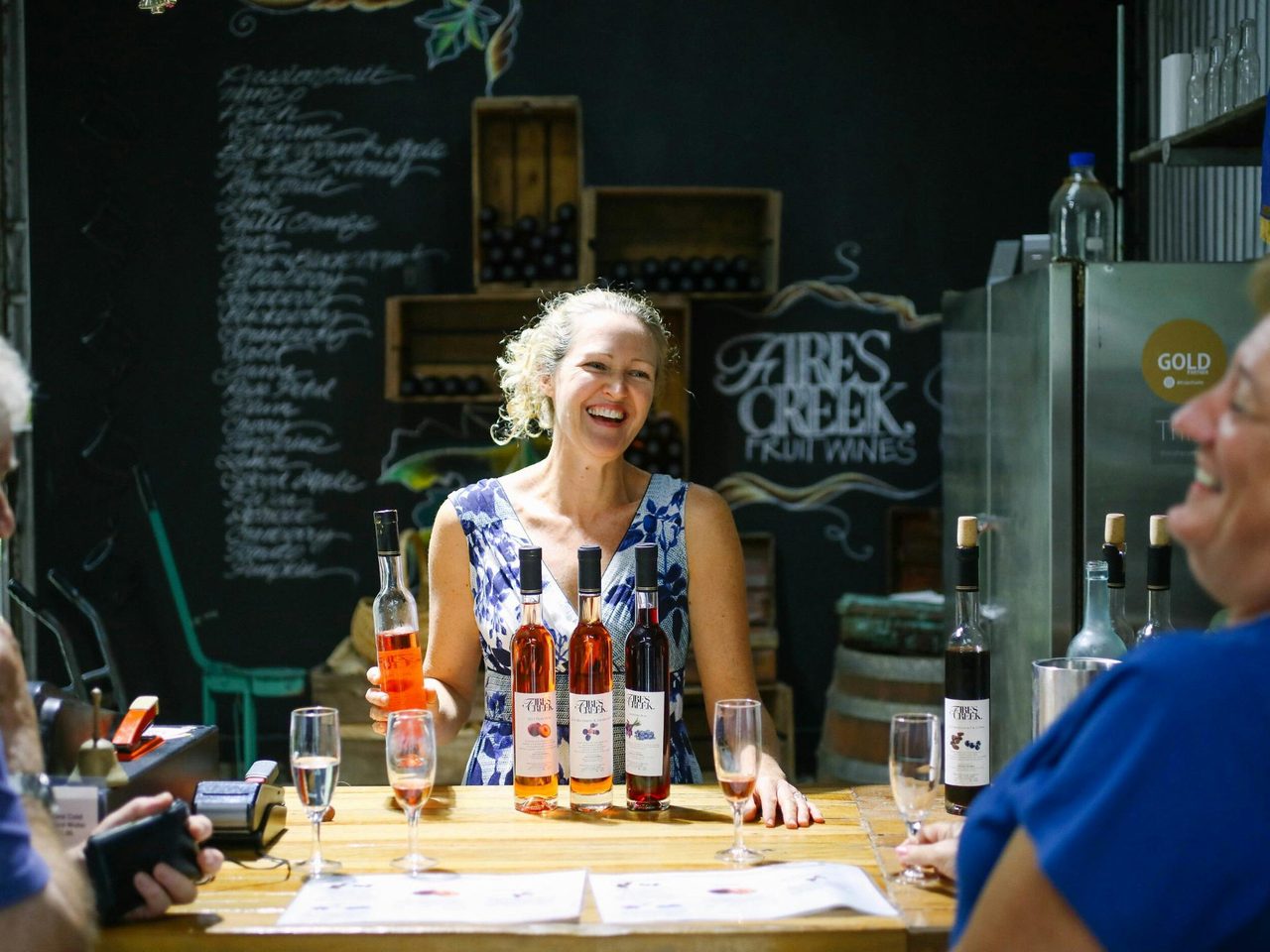 Wine tasting at Firescreek Botanical Winery