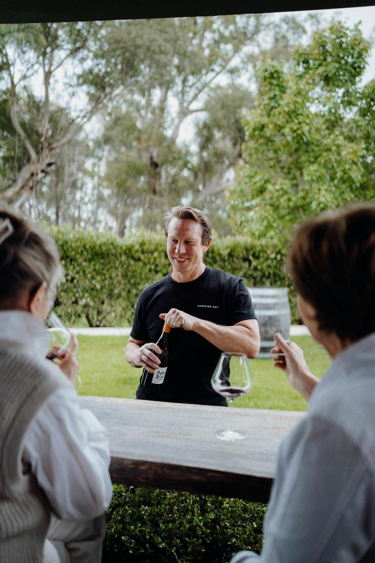 Wine tasting at Dawning Day, boutique winery and distillery in Exeter, Southern Highlands