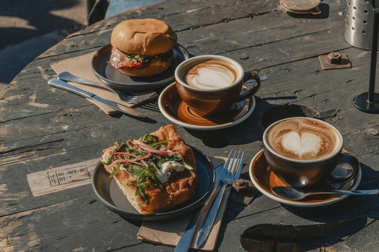 Delicious barista coffee and breakfast