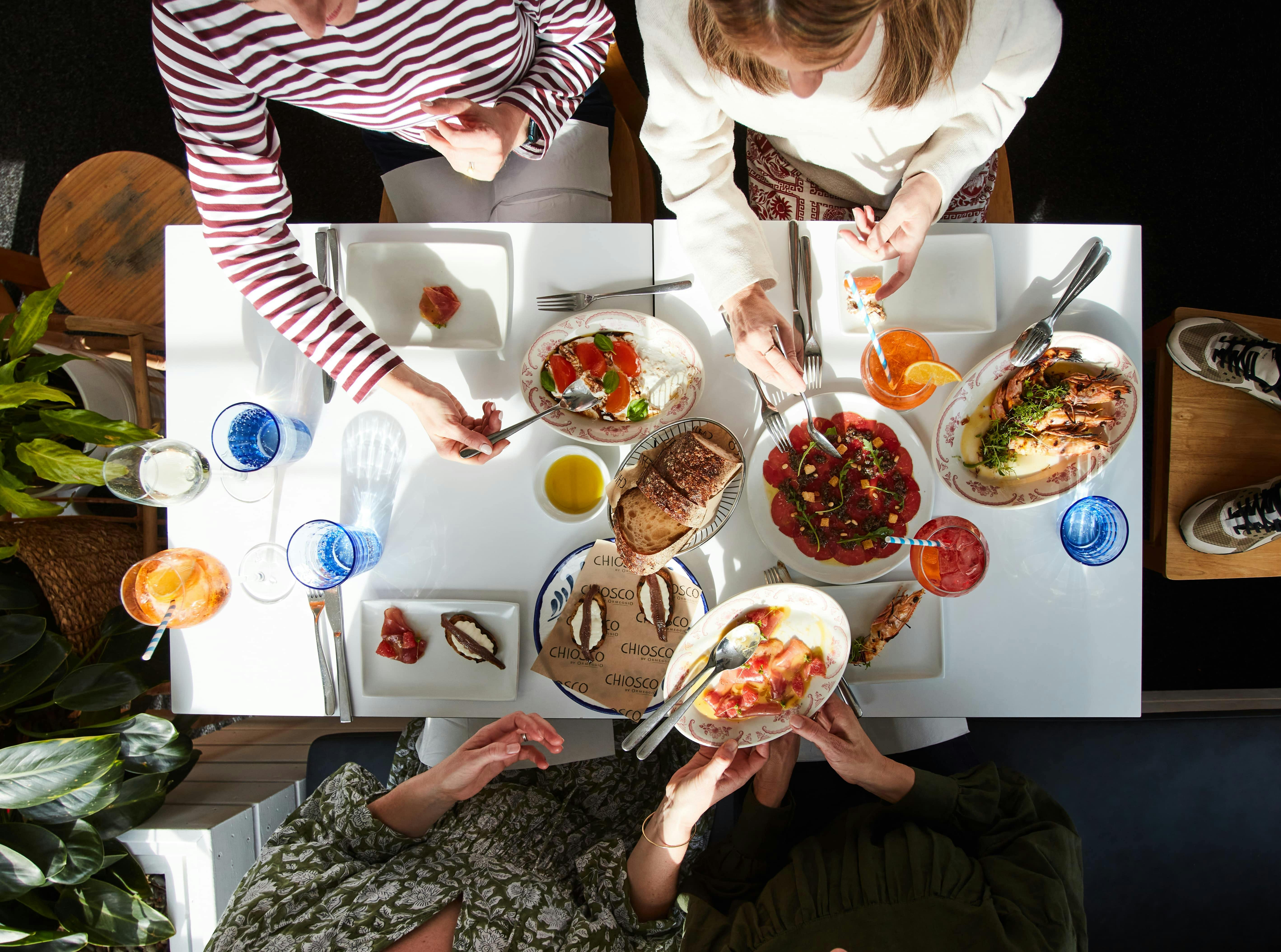Table spread at Chiosco