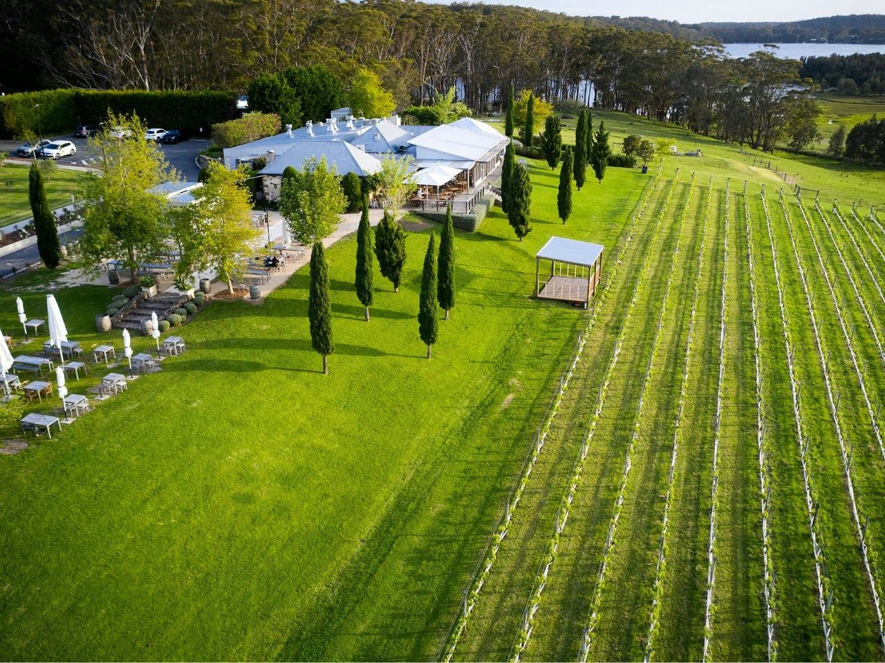 Casual Alfresco Style Dining in the Sunshine with great views at Cupitt's Estate Ulladulla NSW