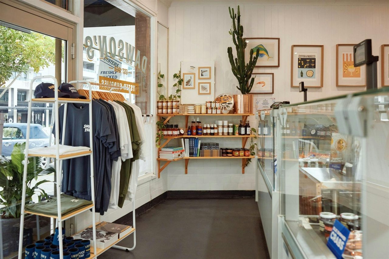Shop interior at Dawson's Oyster Supplies