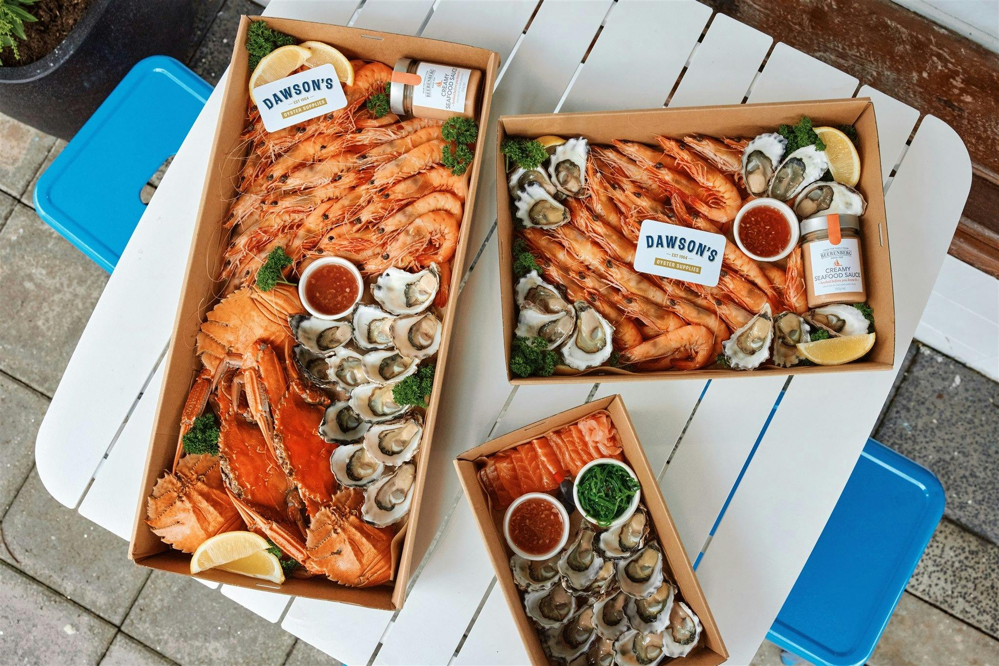 Seafood platters available at Dawson's