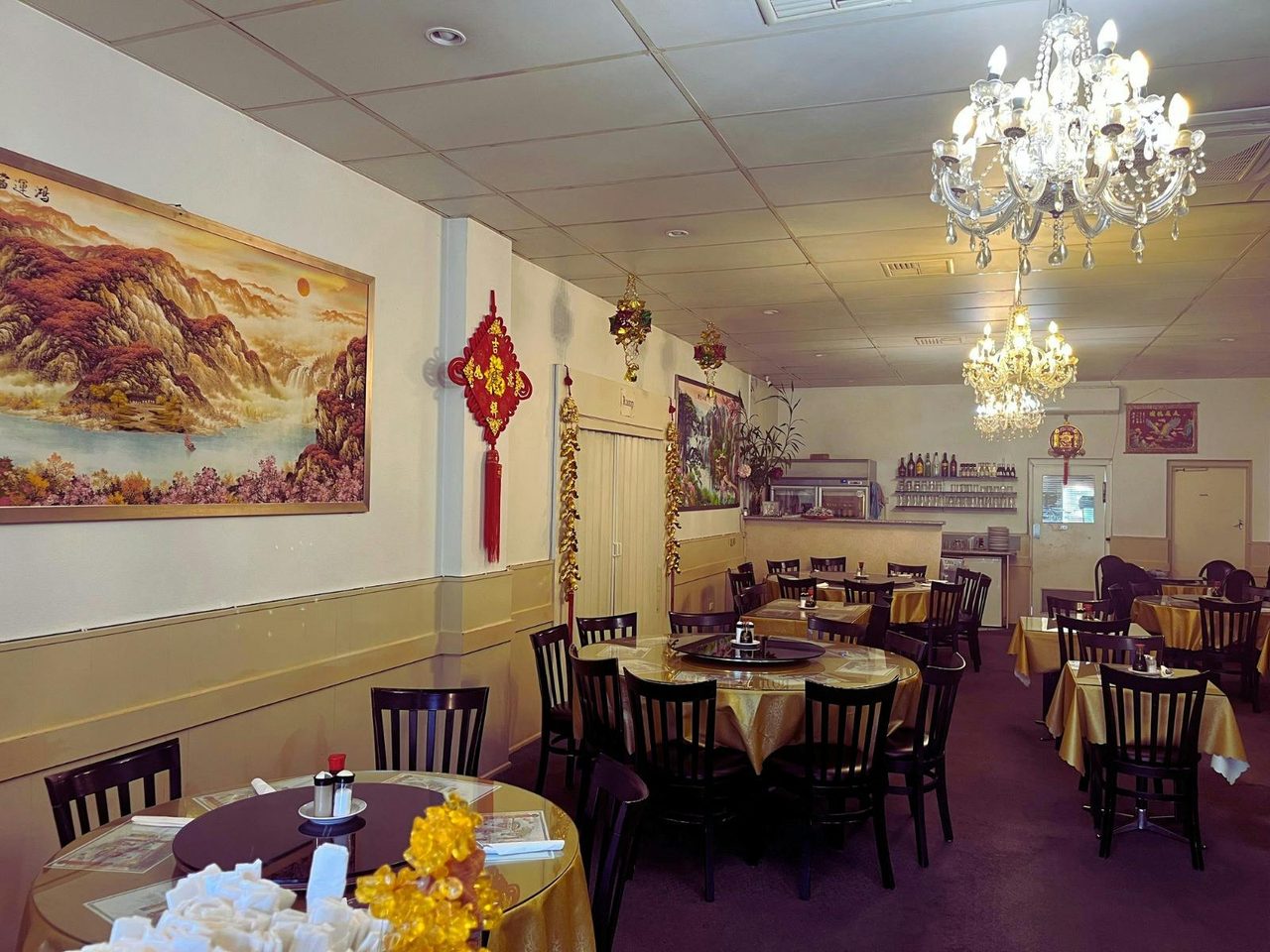Inside dining area at Hong Loch Chinese Restaurant