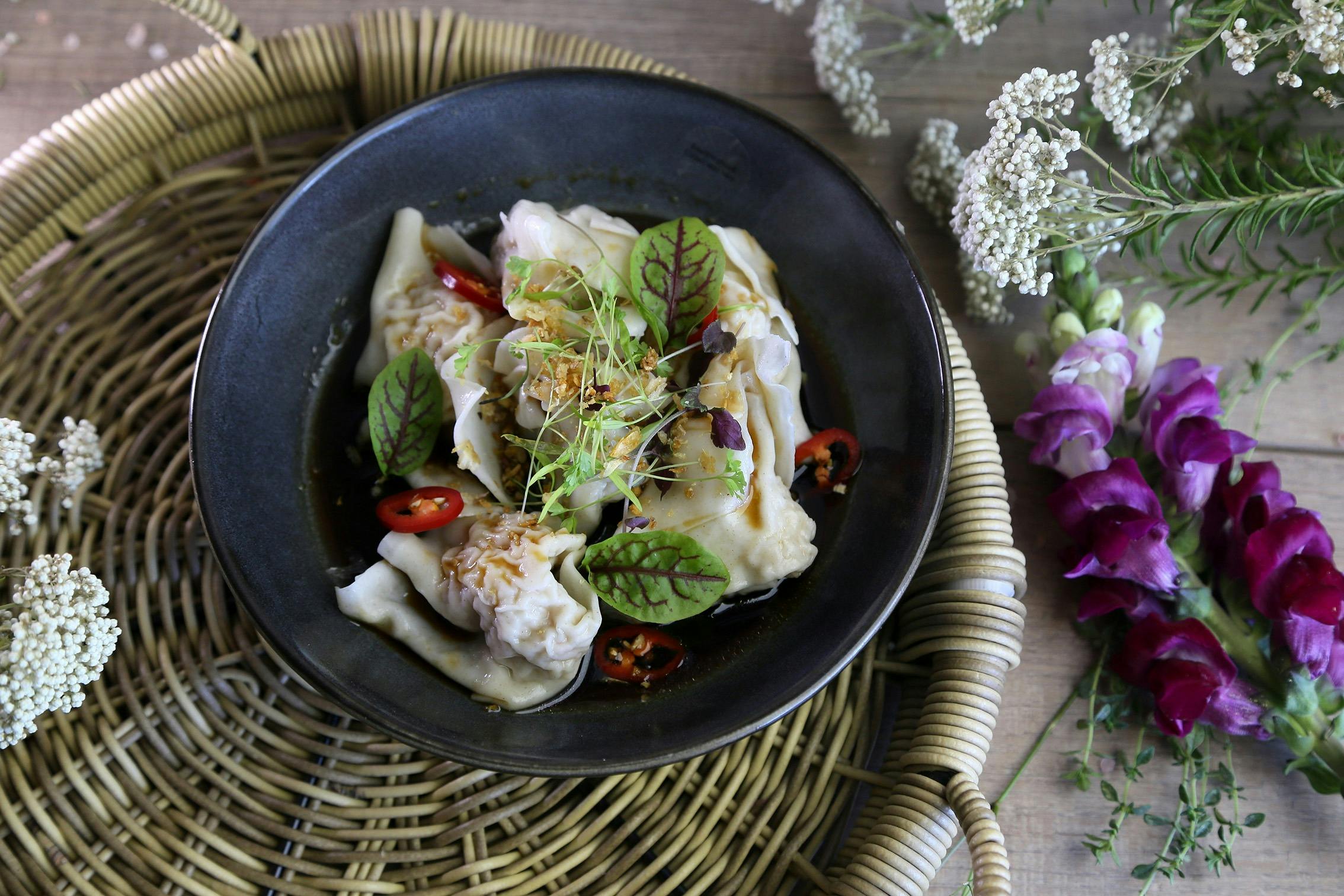Steamed Wontons at Harbour Thai