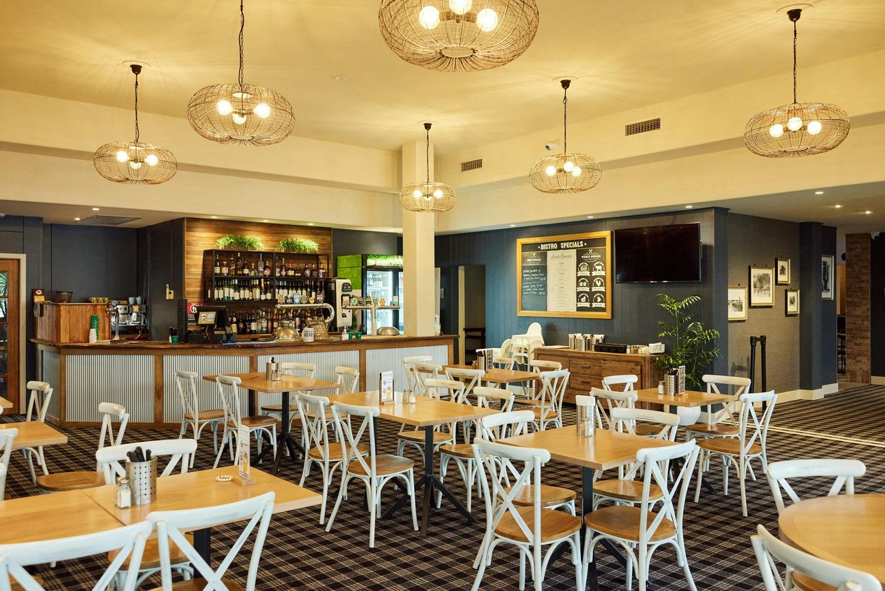 Bistro area at the Hastings Hotel