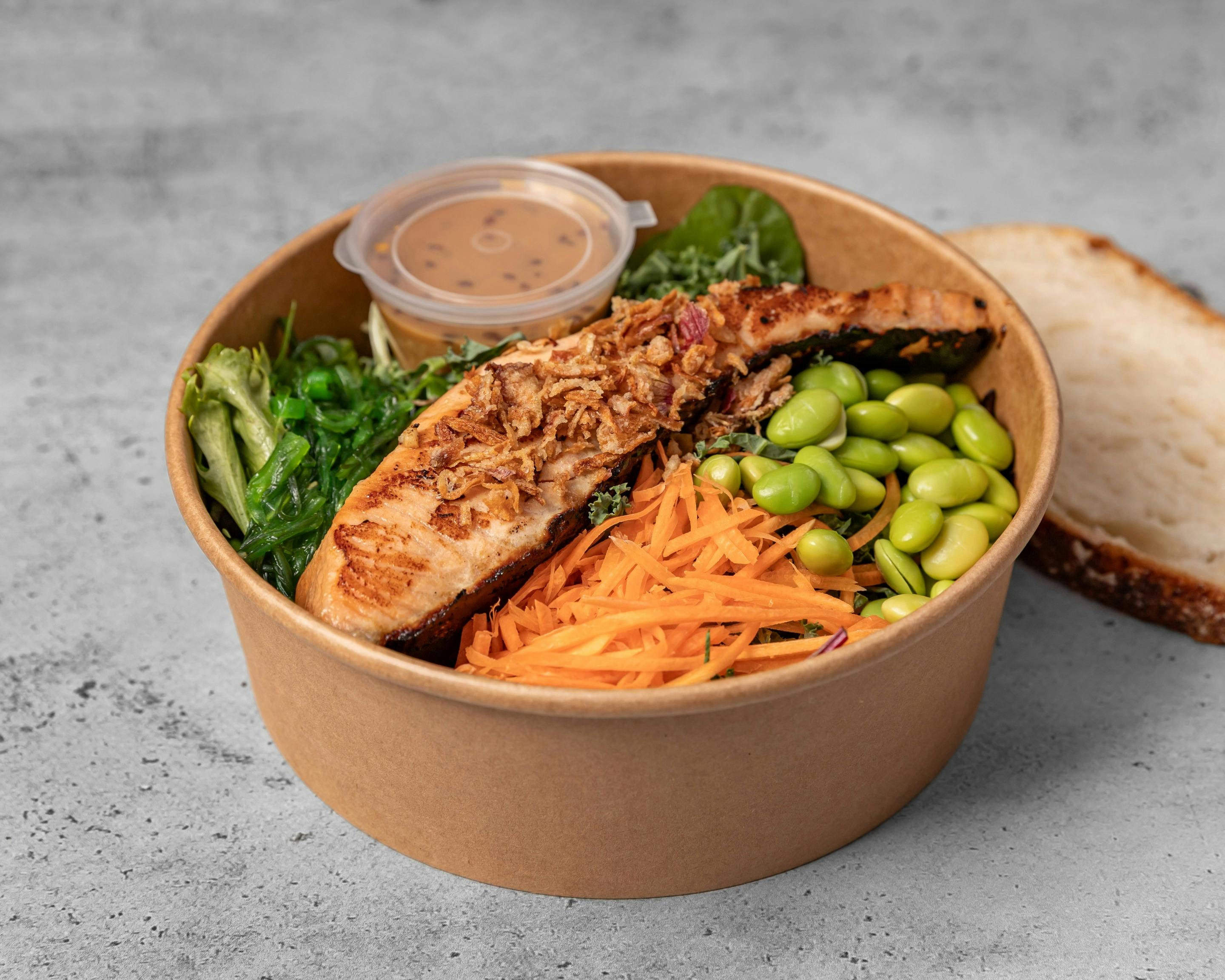 Miso Salmon Poke Bowl