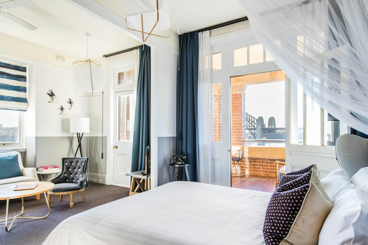 Boutique style hotel rooms