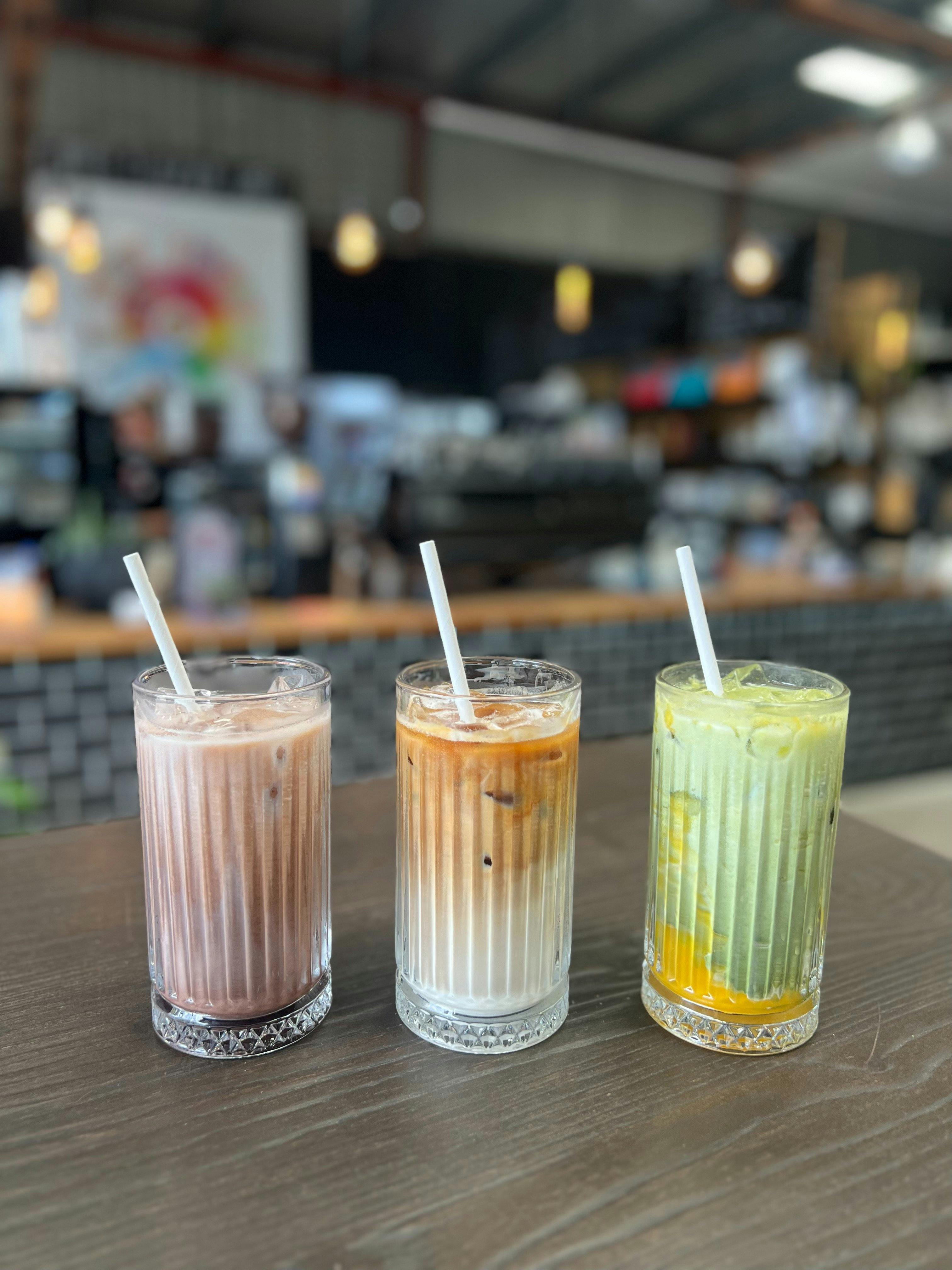 Iced Chocolate, Latte, Matcha