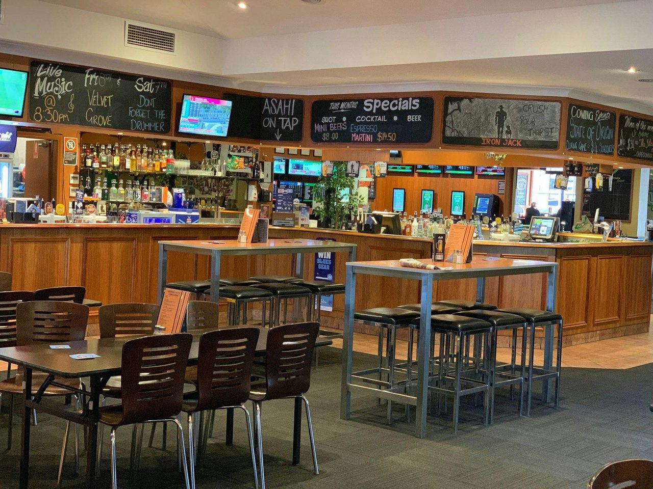 Interior bar area at the Hibernian