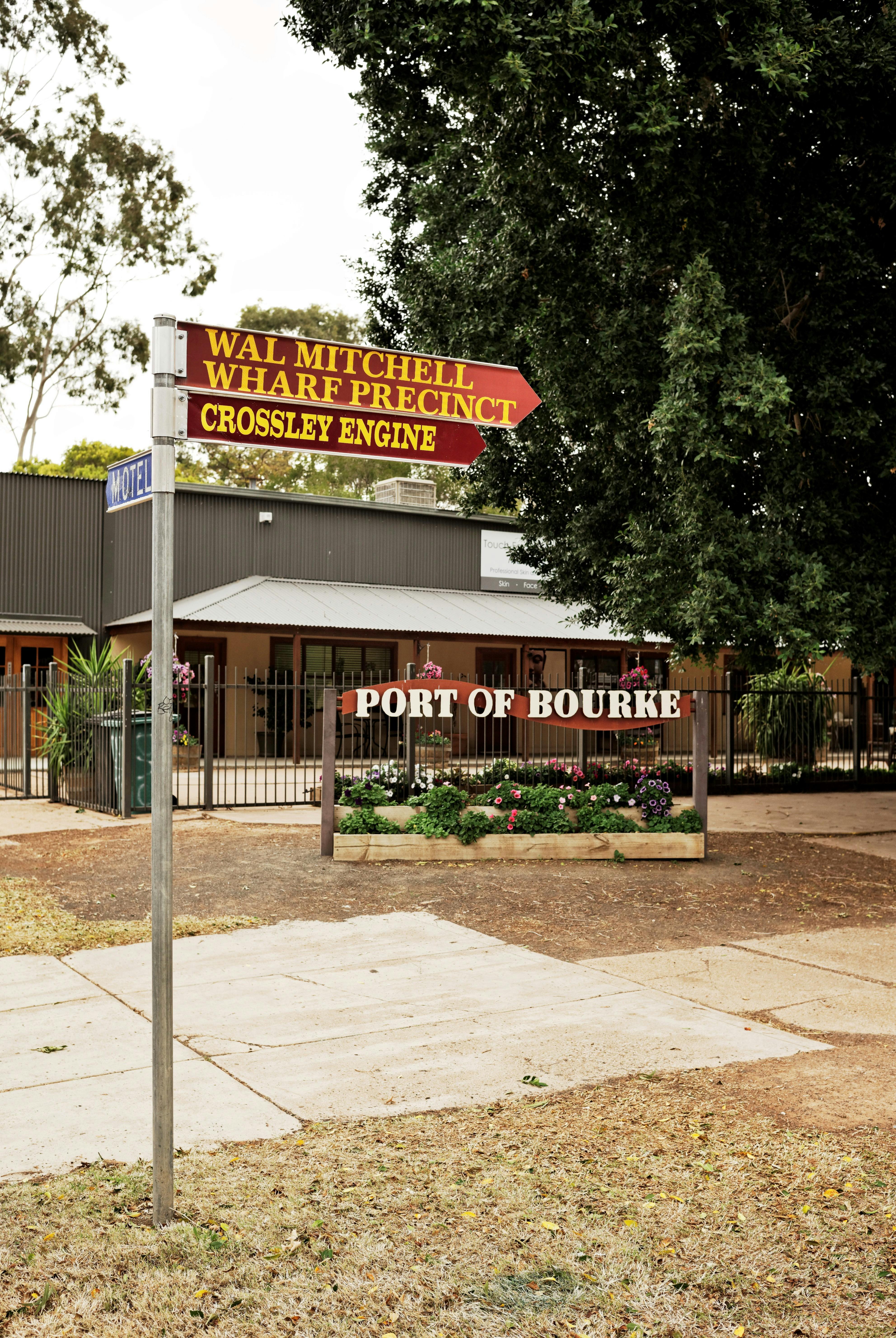 Bourke Wharf sign