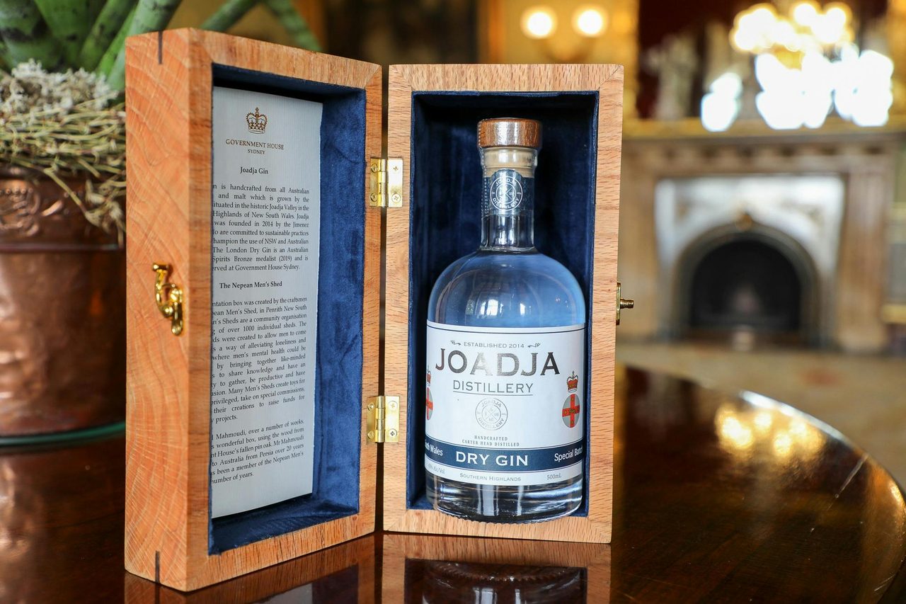Dry Gin "gifted" to Queen Elizabeth II by Her Excellency as Official Gift from The People of NSW