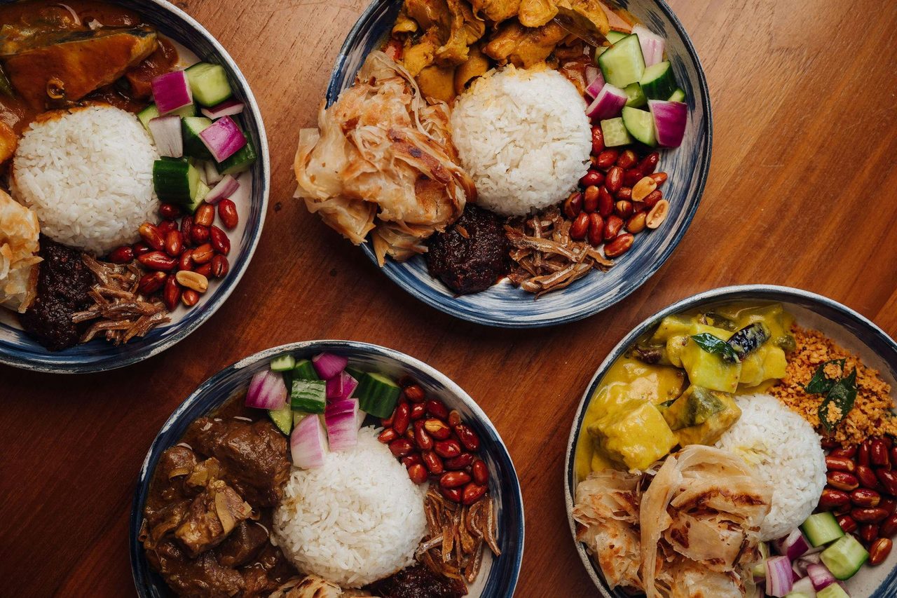 Selection of 4 curries at House Canteen