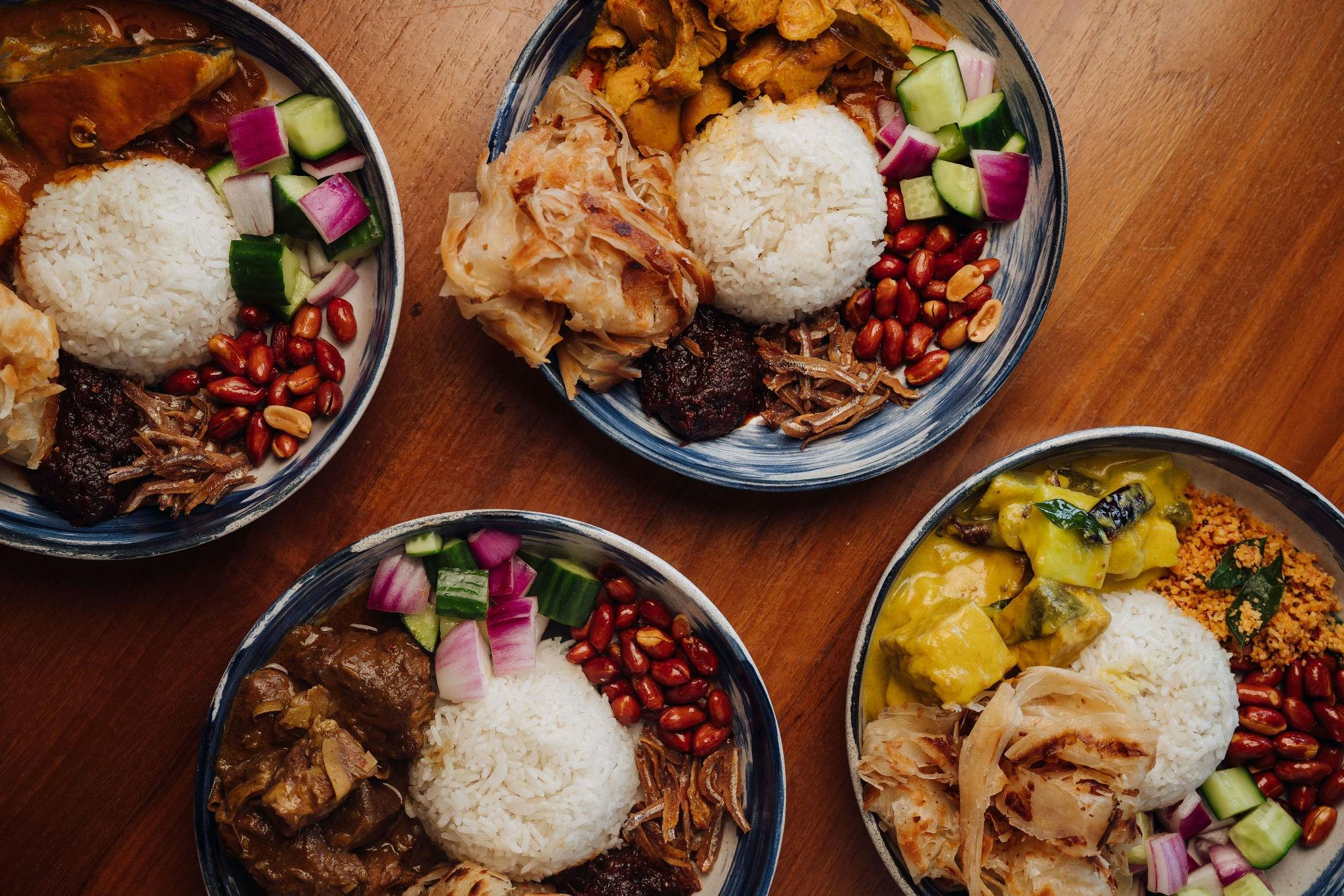 Selection of 4 curries at House Canteen