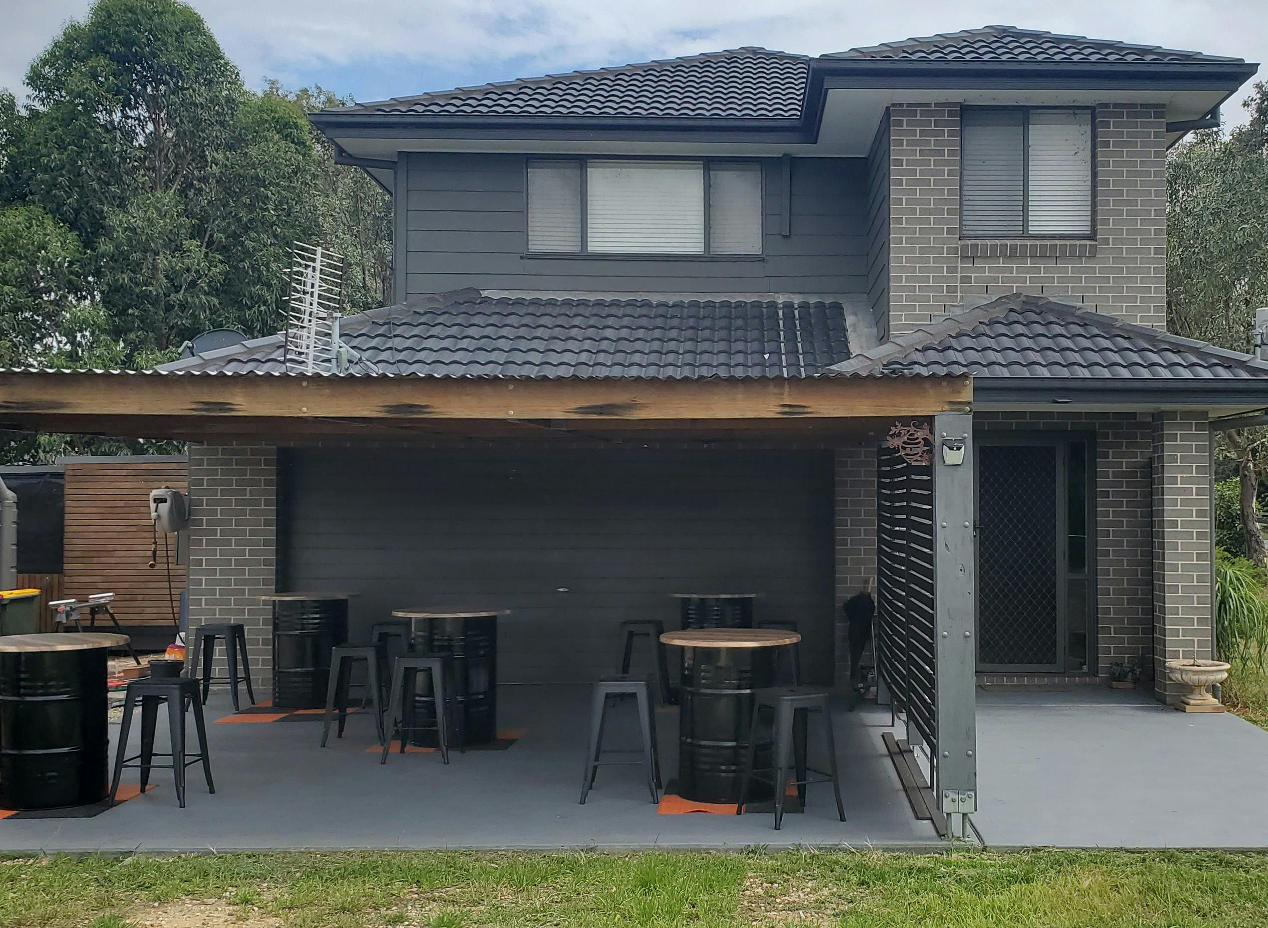 outdoor seating area