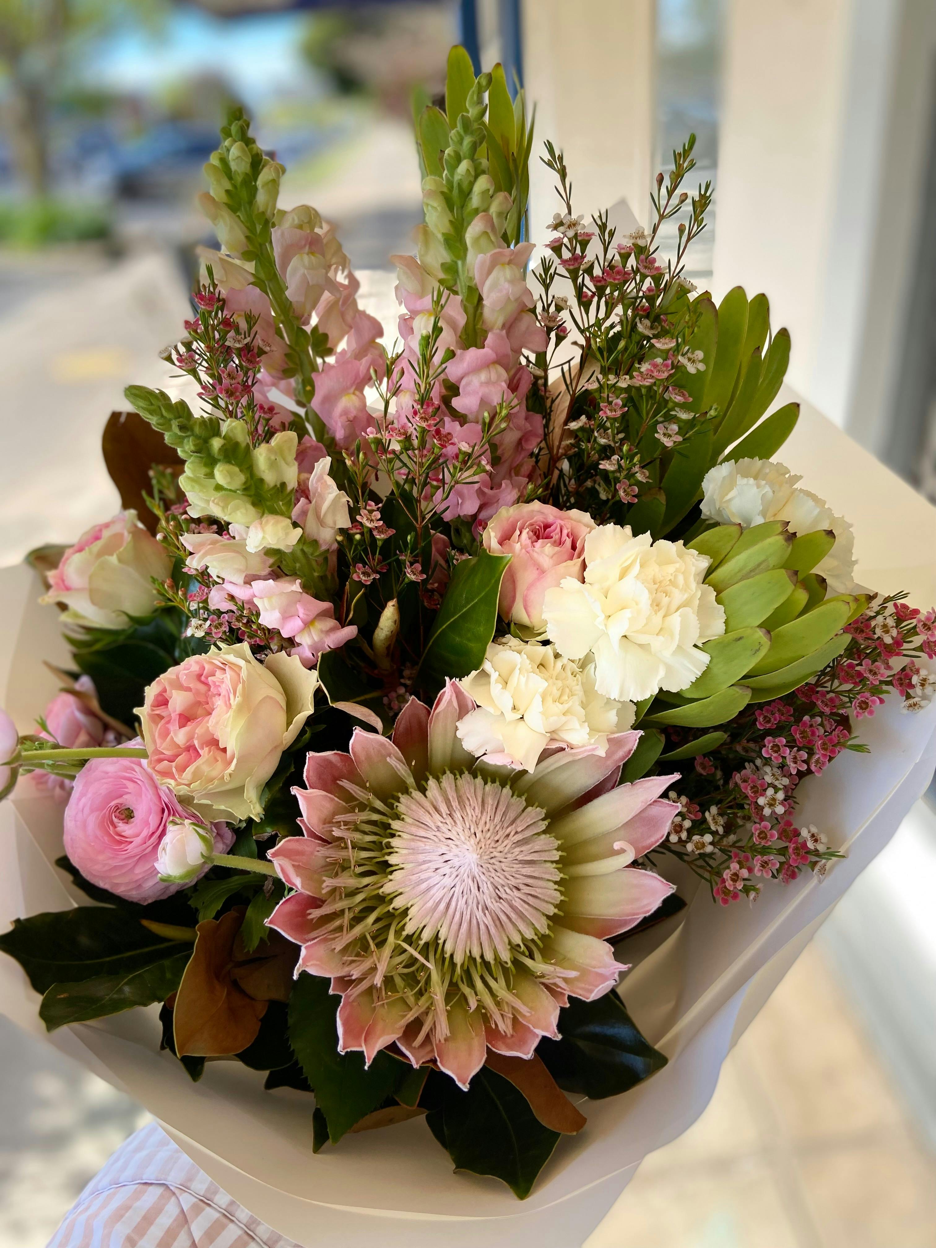 Proteas and pinks