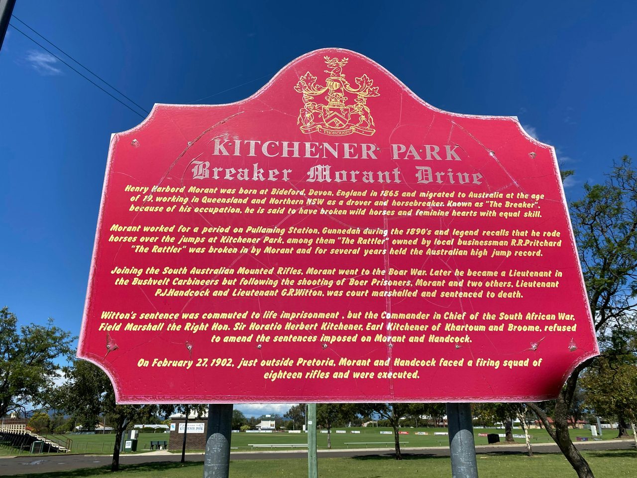 Breaker Morant Drive Sign