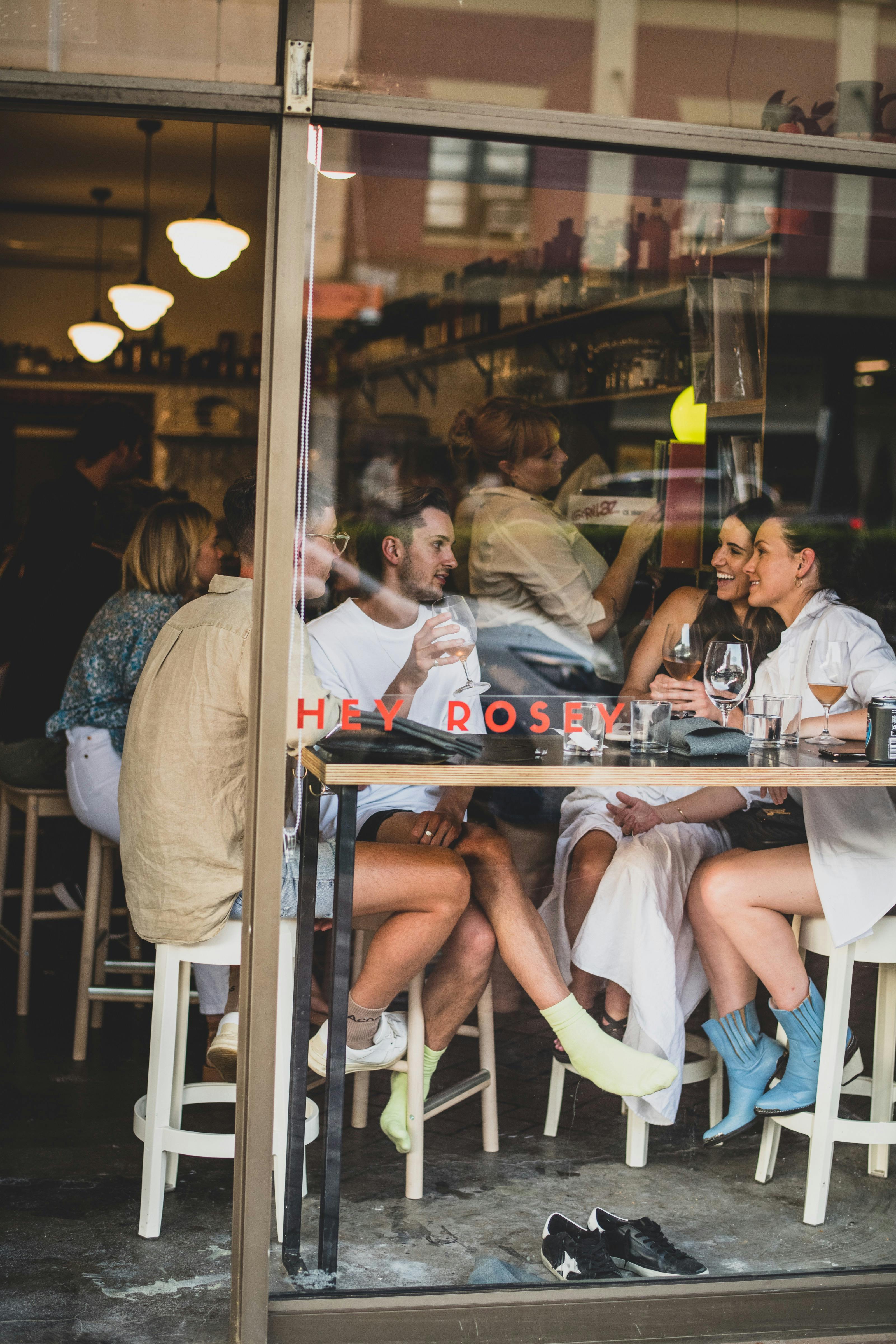 a group of people enjoying Hey Rosey