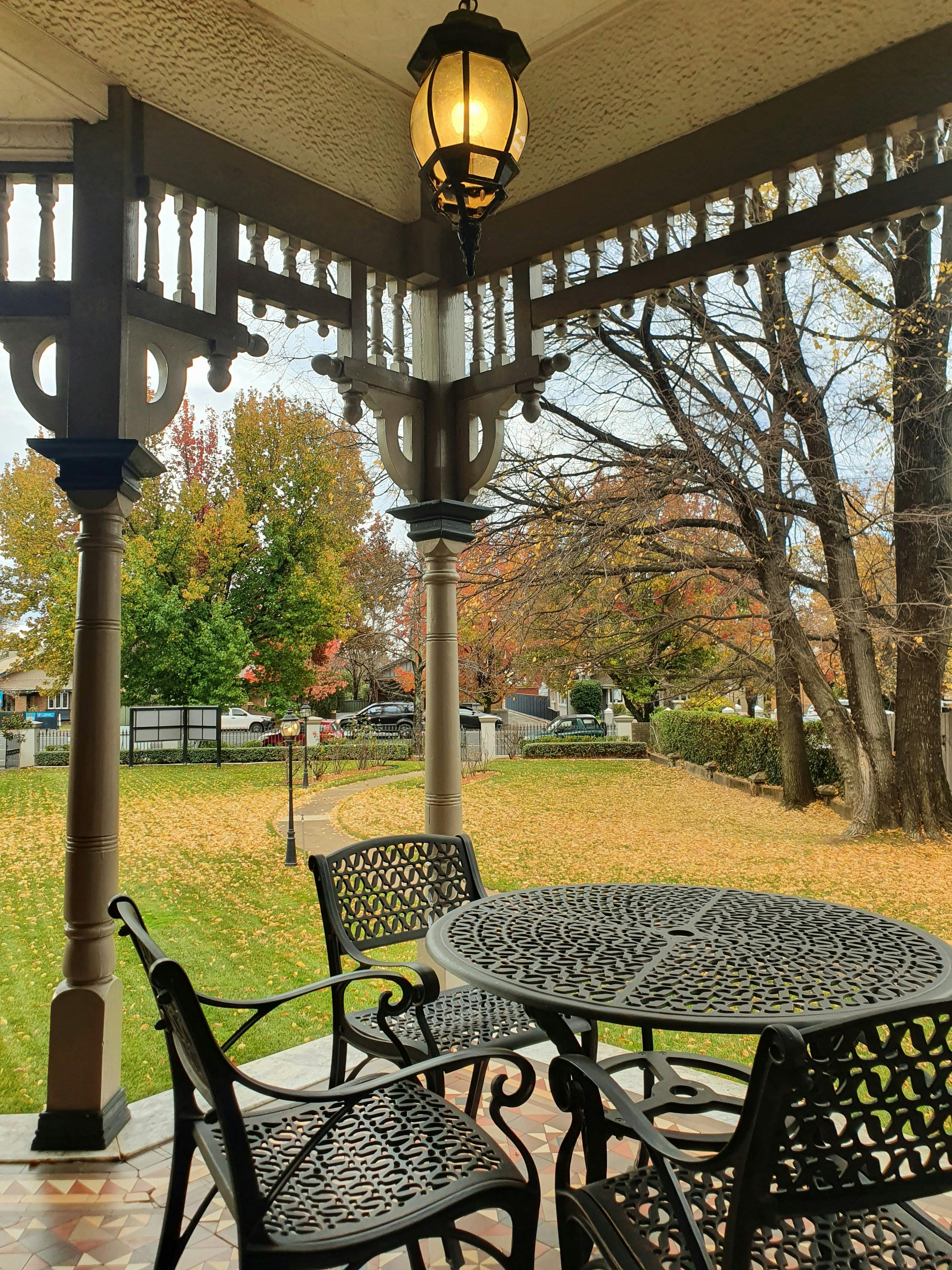 Outdoor area seating of La Milano