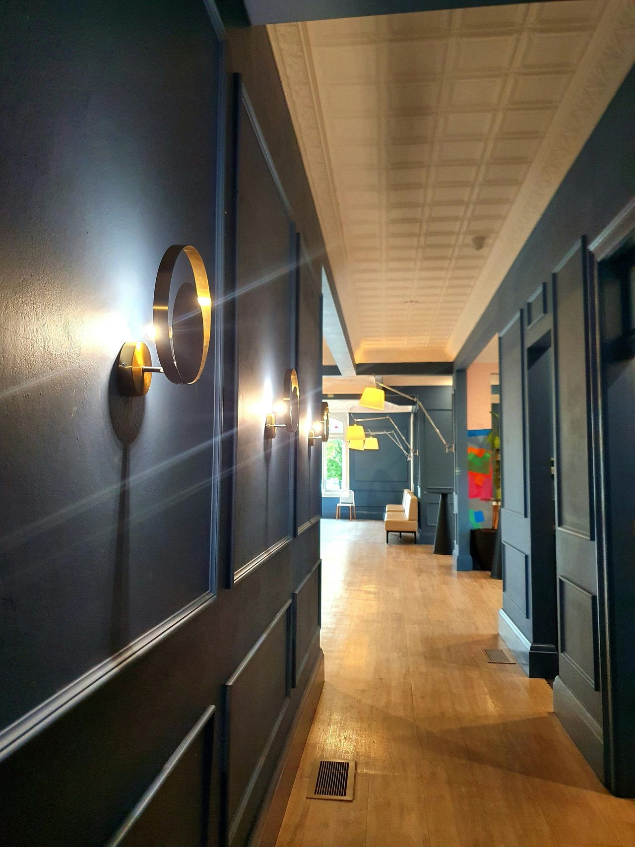 Indoor corridor of La Milano restaurant