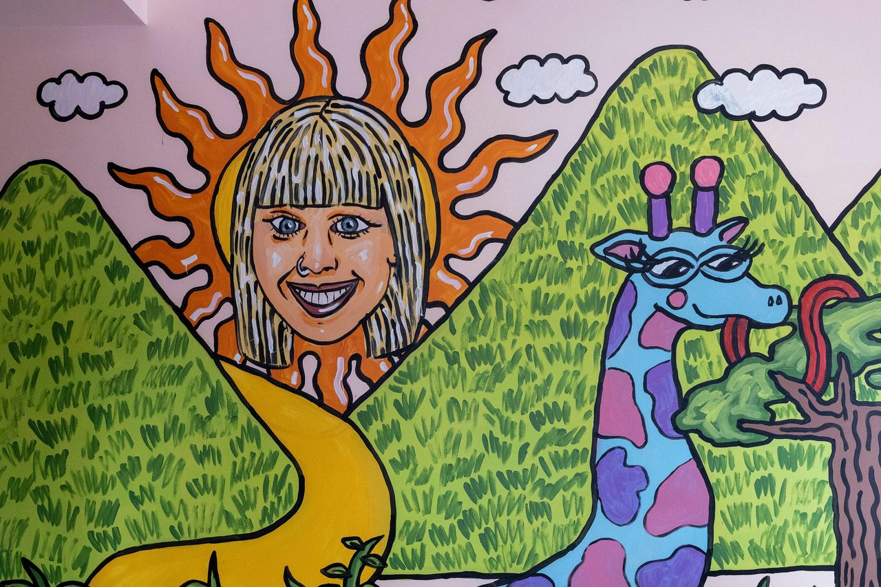 The Josie mural. Hand-painted by Shän Primrose.