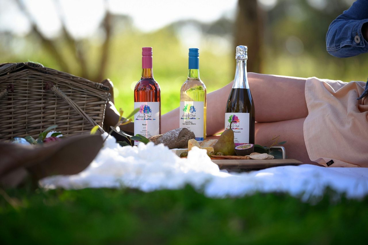 Lazy Oak Wines picnics under the gum trees