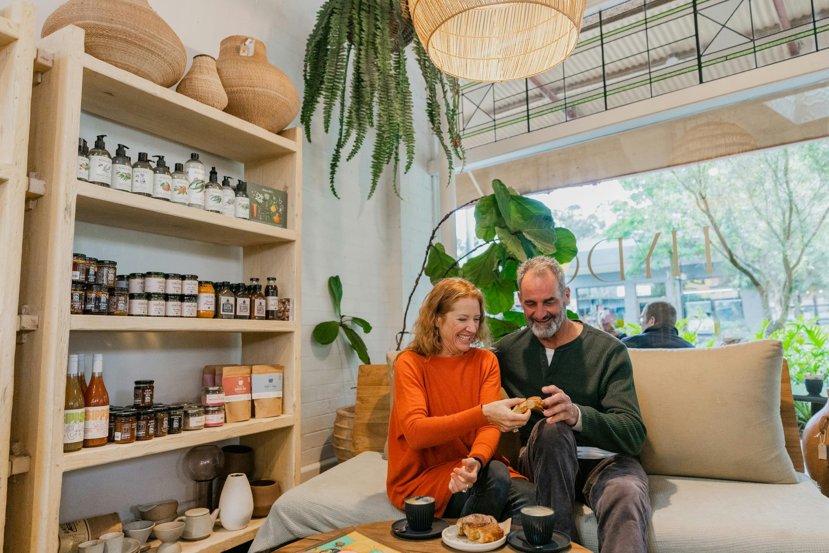 Couple seated Hyde Cafe