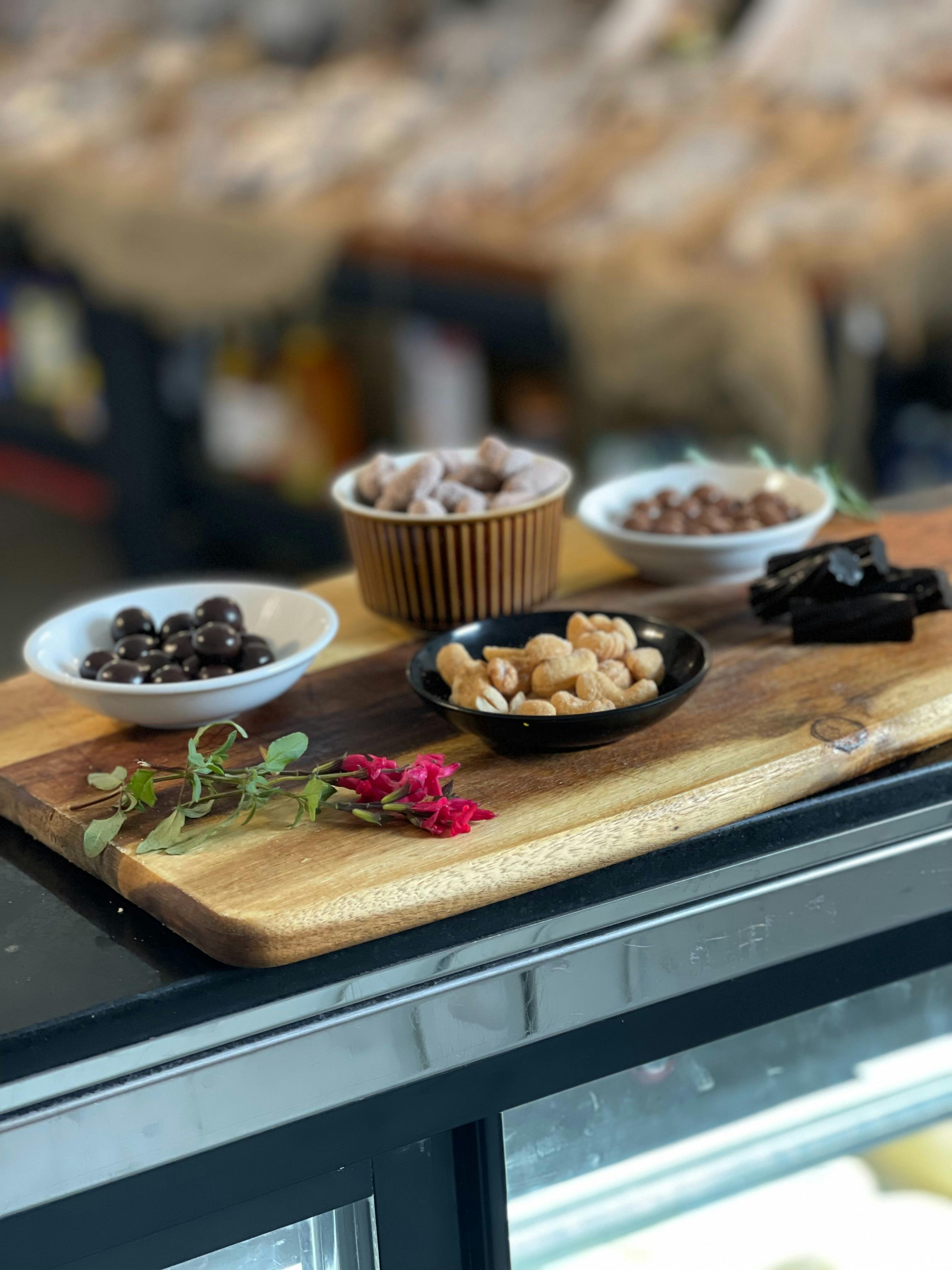 Chocolates and Nuts for tasting
