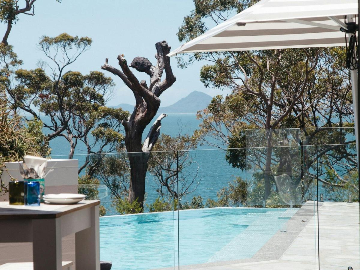 Poolside dining at Julio's restaurant and bar
