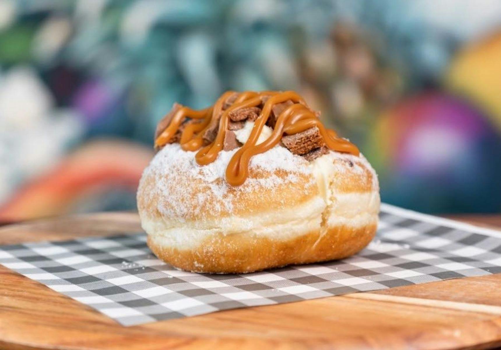 Mama’s Caramel Tim Tam Fresh Cream Donut