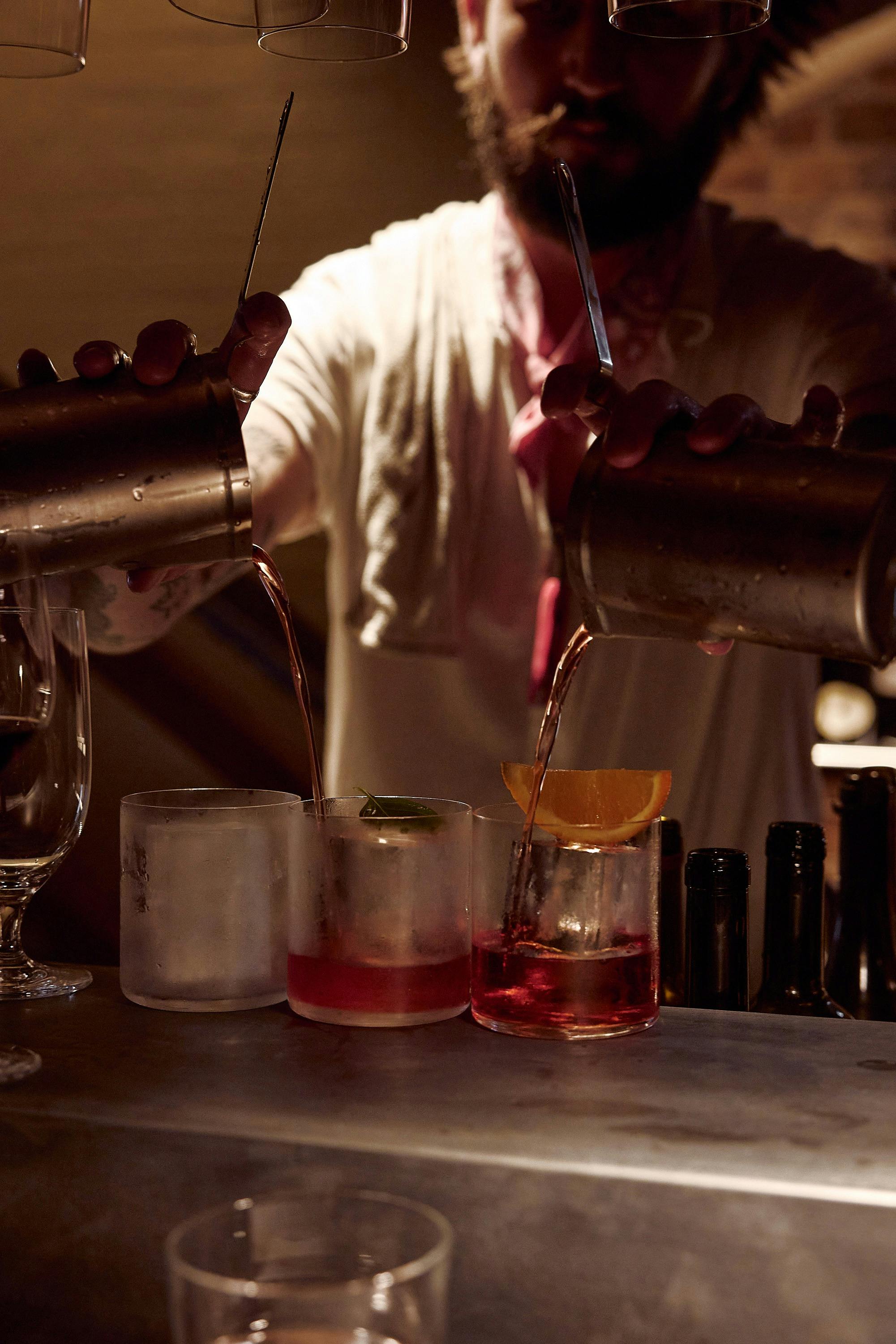 Letra House has a succint list of cocktails, both classic and complex.