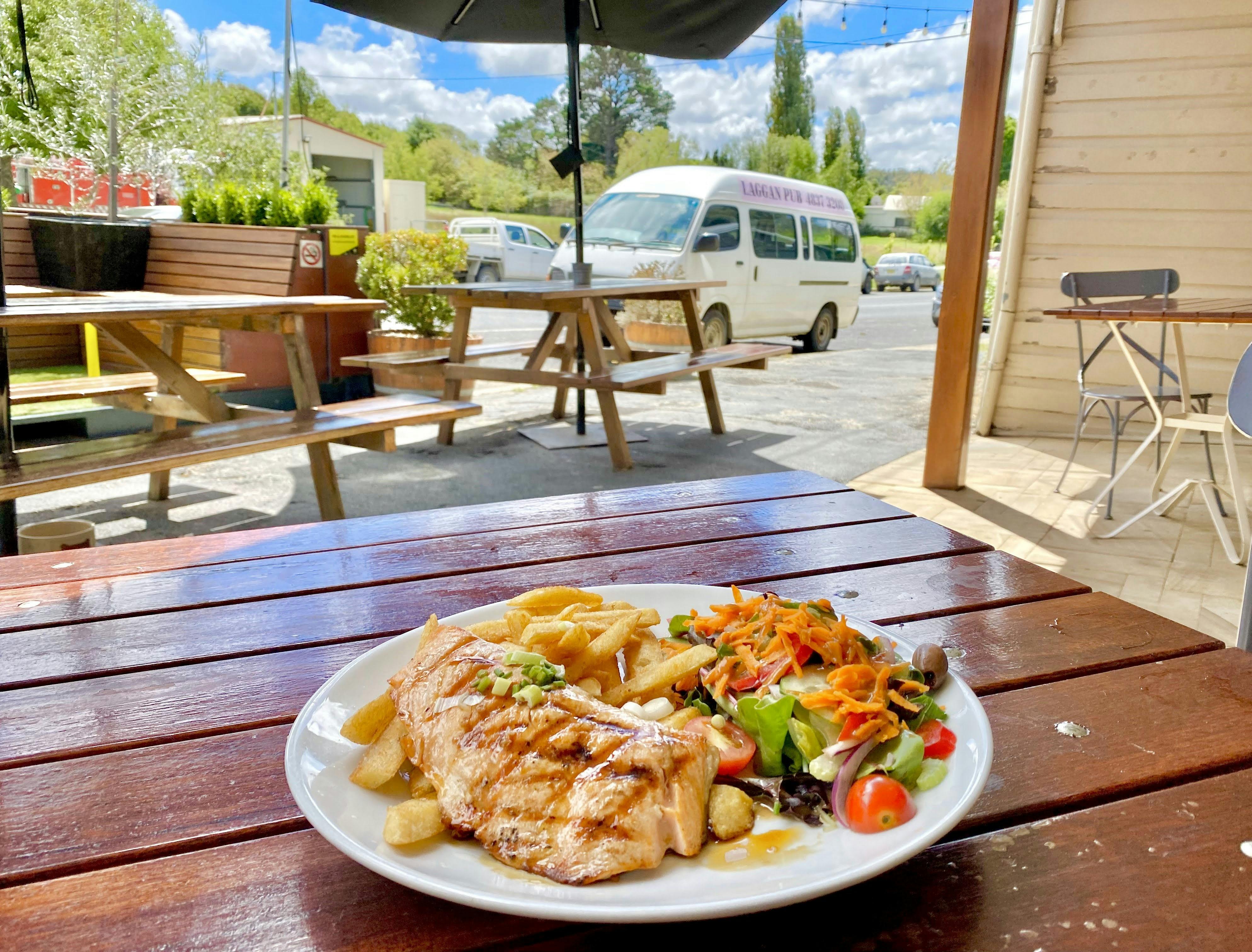 Meal served at Laggan Pub