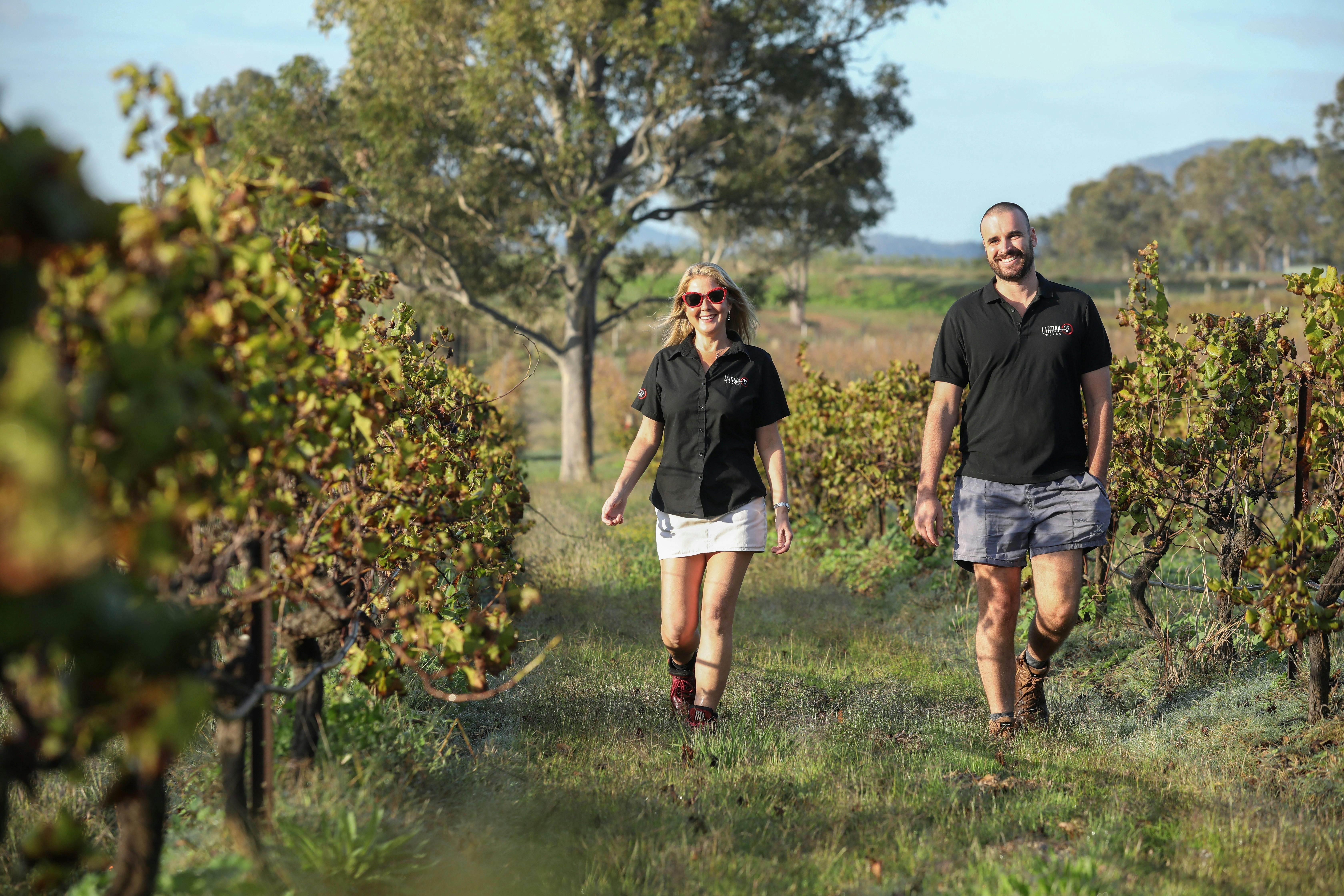 L32 Team Walking Through The Vines