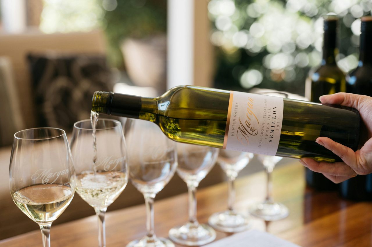 Enjoy a flight of our sustainably farmed wines in our cellar door