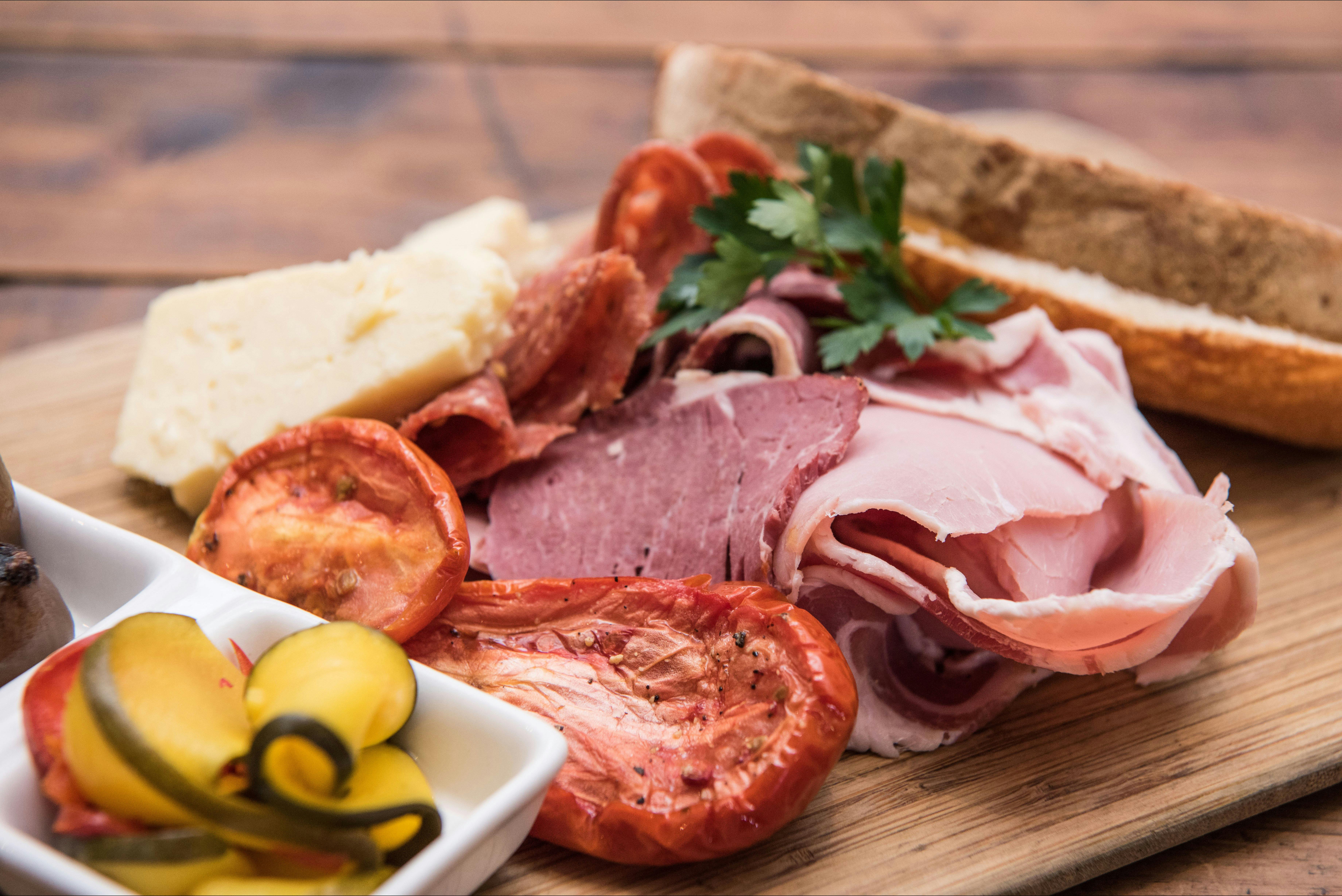 Delicious platters of locally sourced ingredients