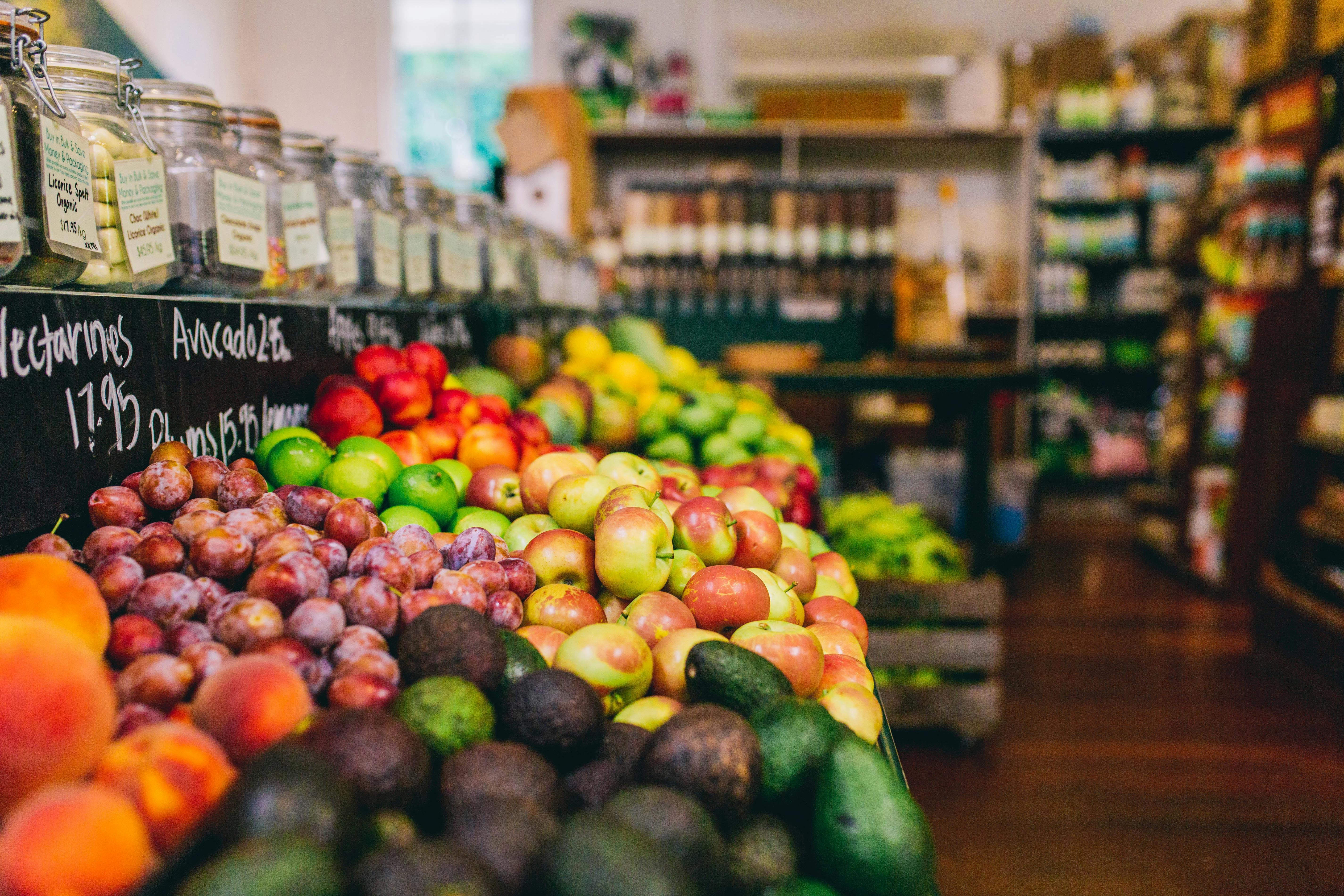 A wide variety of local and market fresh produce is available in store