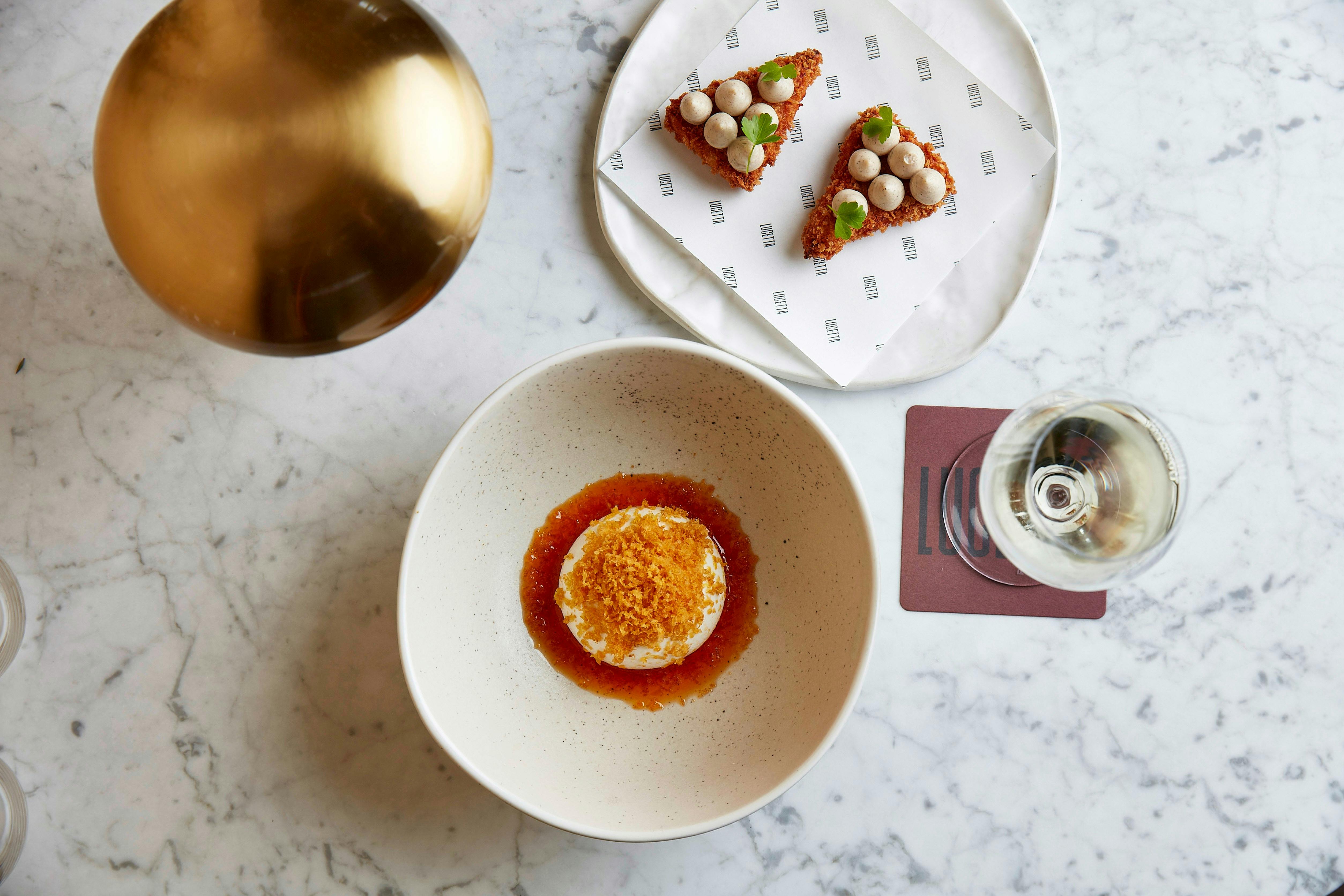 Burrata, fermented chilli oil, bottarga, lemon