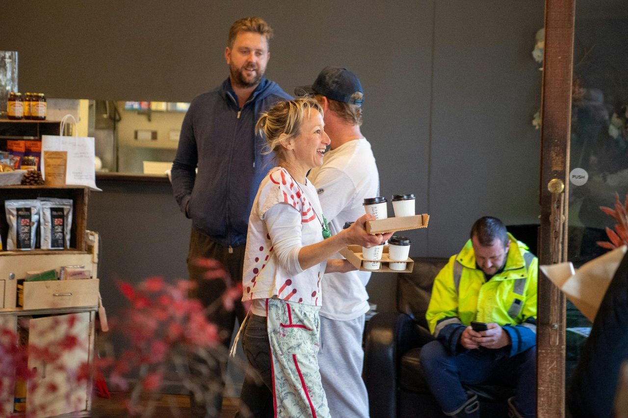 Here is your coffee Sarah