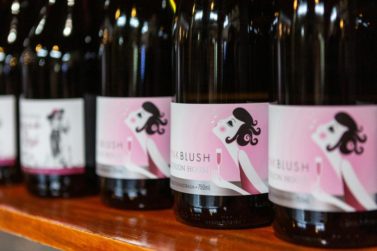 Bottle shots of Peterson House Sparkling Pink Blush Rose