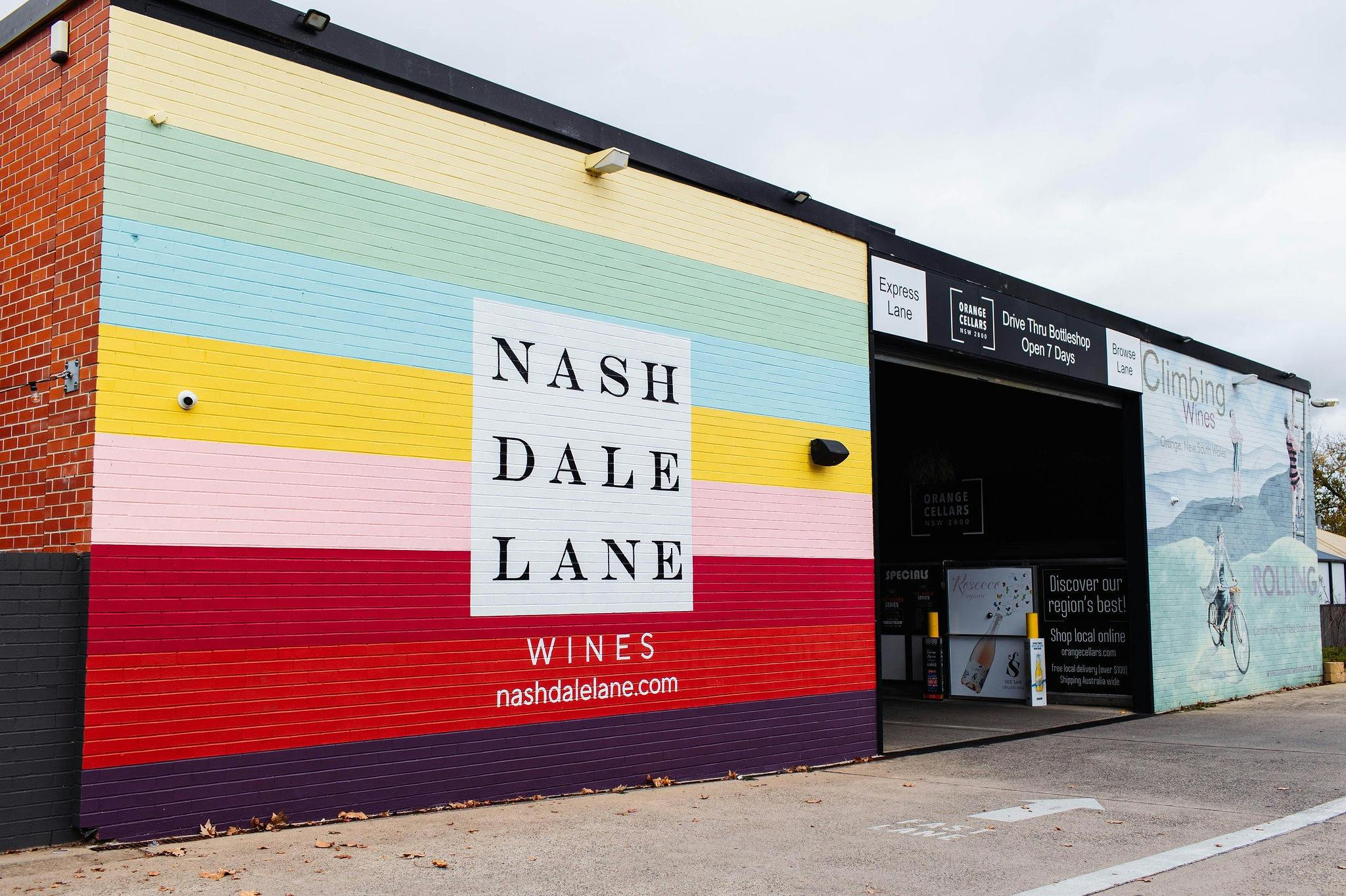 Nashdale Lane Wall Orange Cellars Bottle Shop